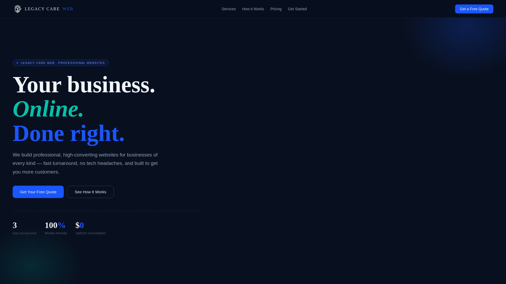 website screenshot of https://legacycareweb.com/