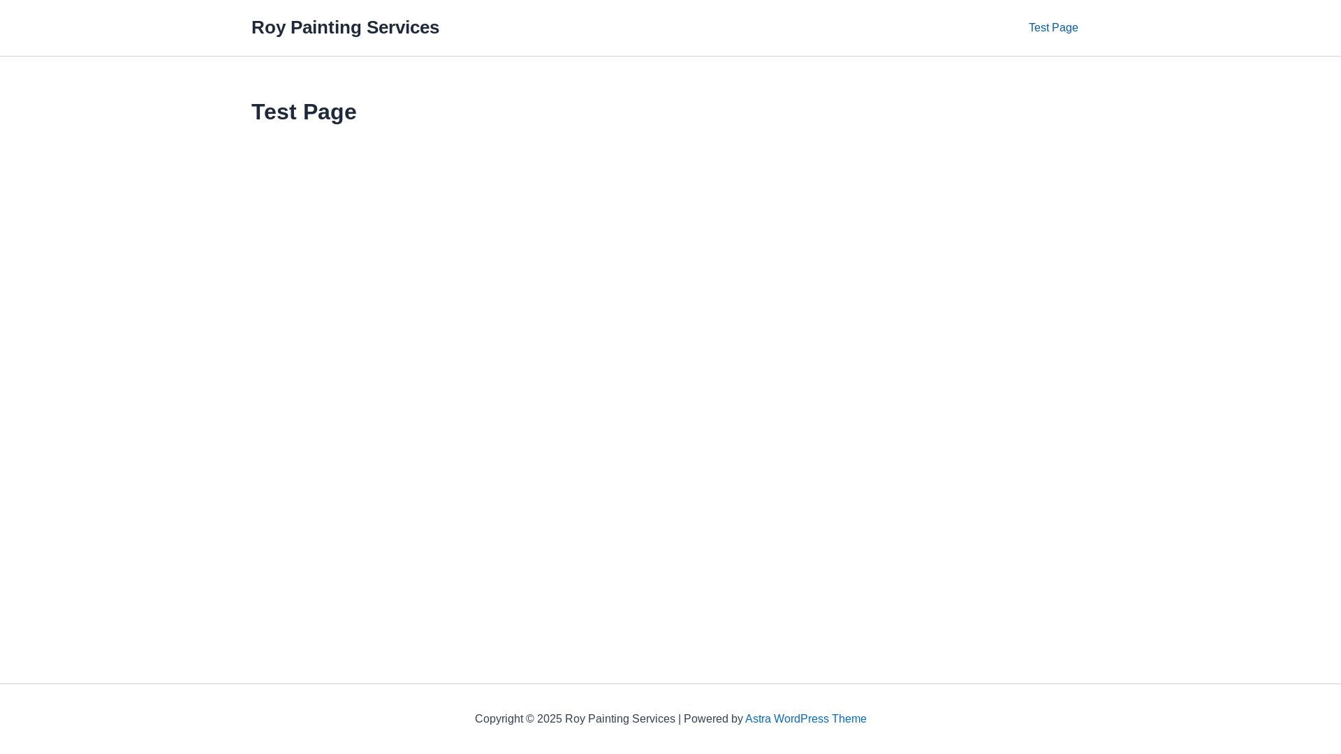 website screenshot of https://roypaintingservices.com/