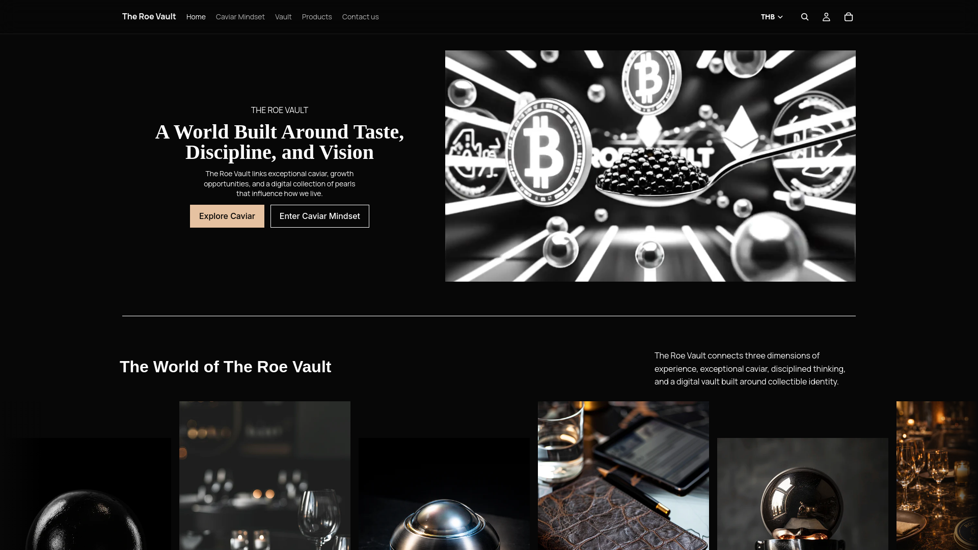website screenshot of https://theroevault.com/
