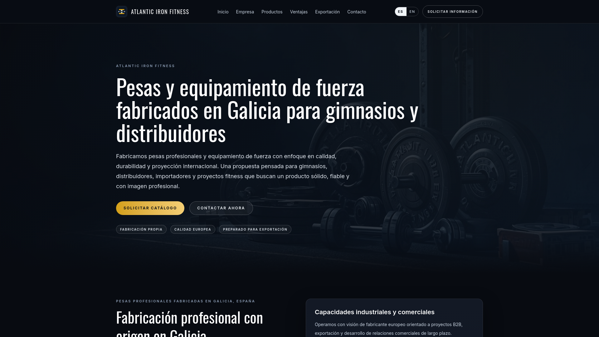 website screenshot of https://atlanticironfitness.com