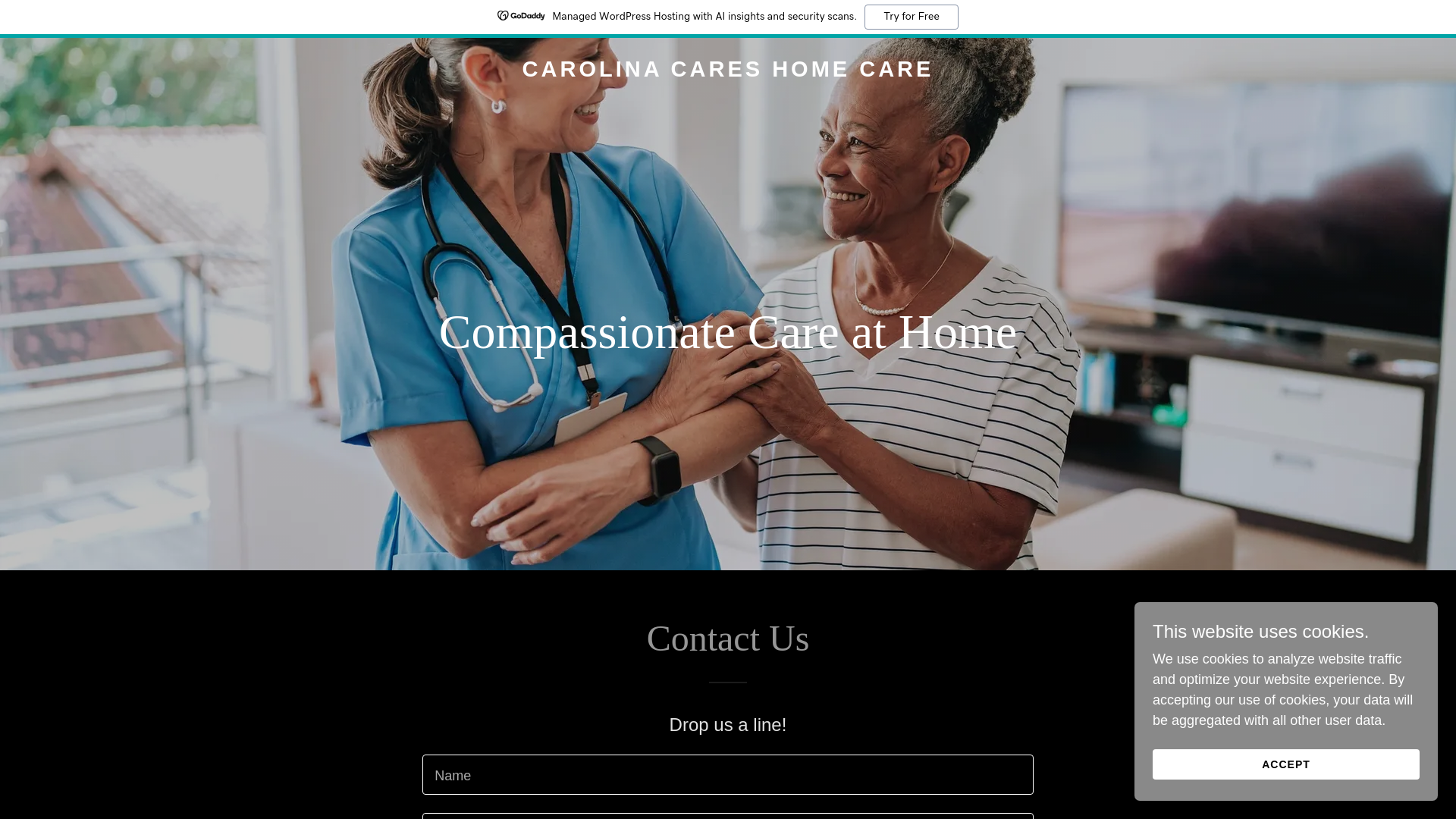website screenshot of https://carolinacaresco.com/