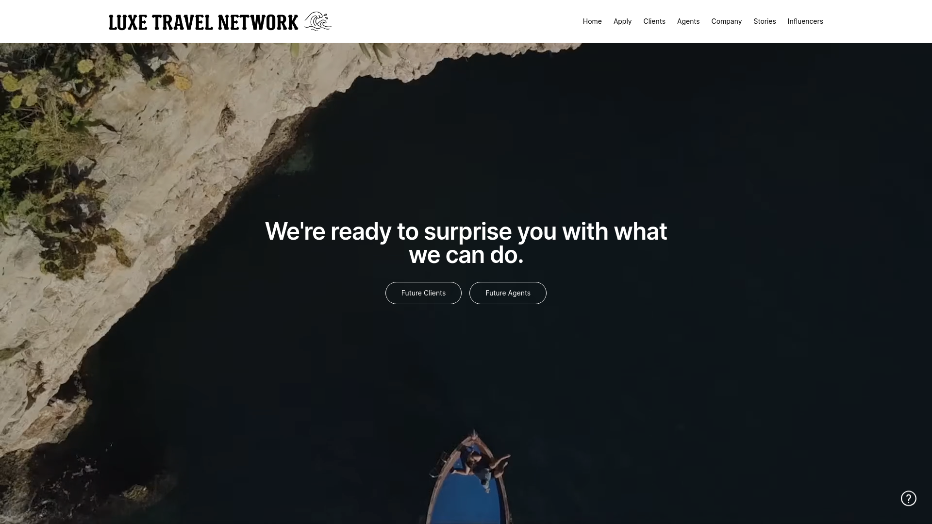 website screenshot of https://luxetravelnetwork.pro/