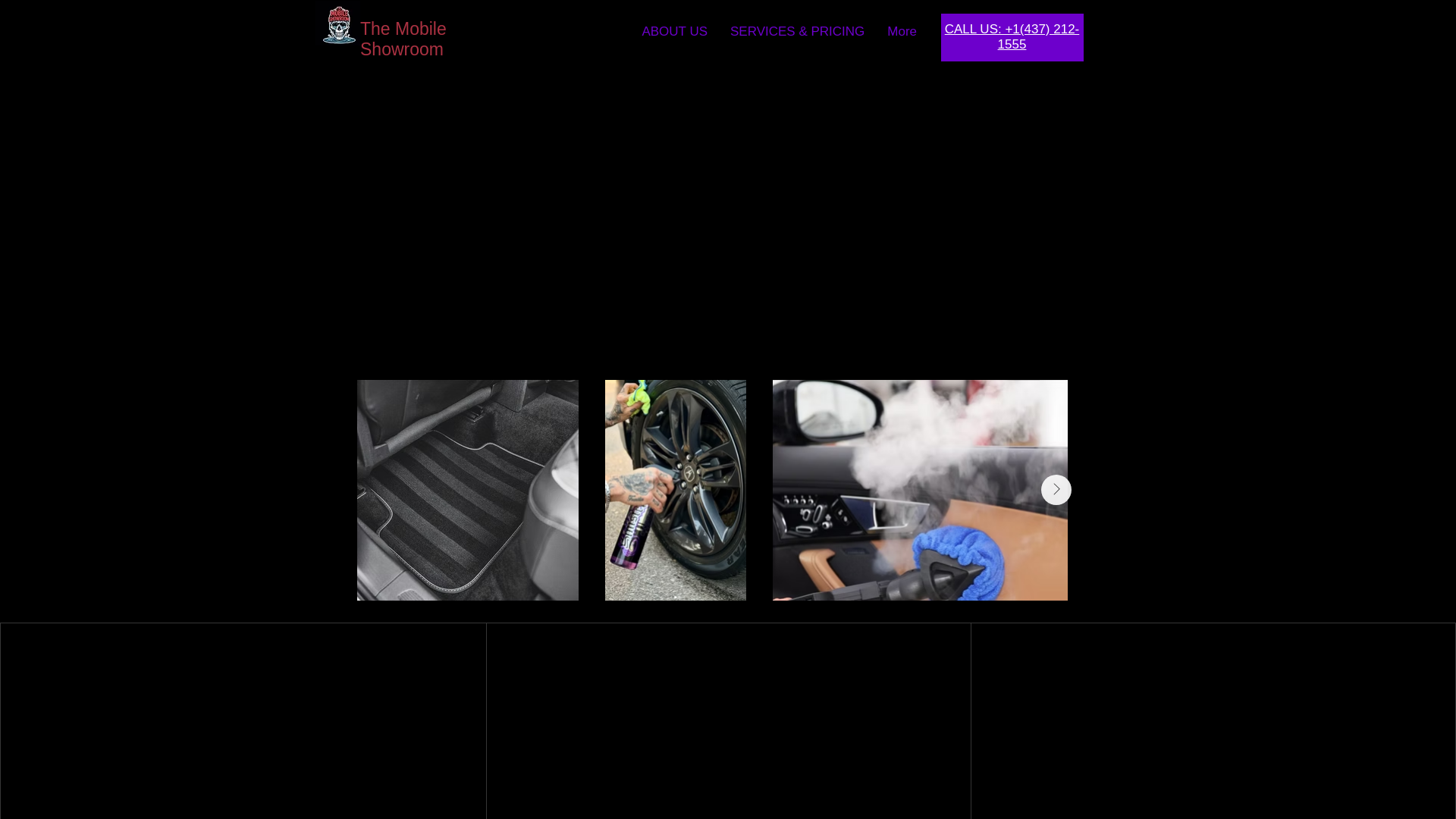 website screenshot of https://themobileshowroom.ca/