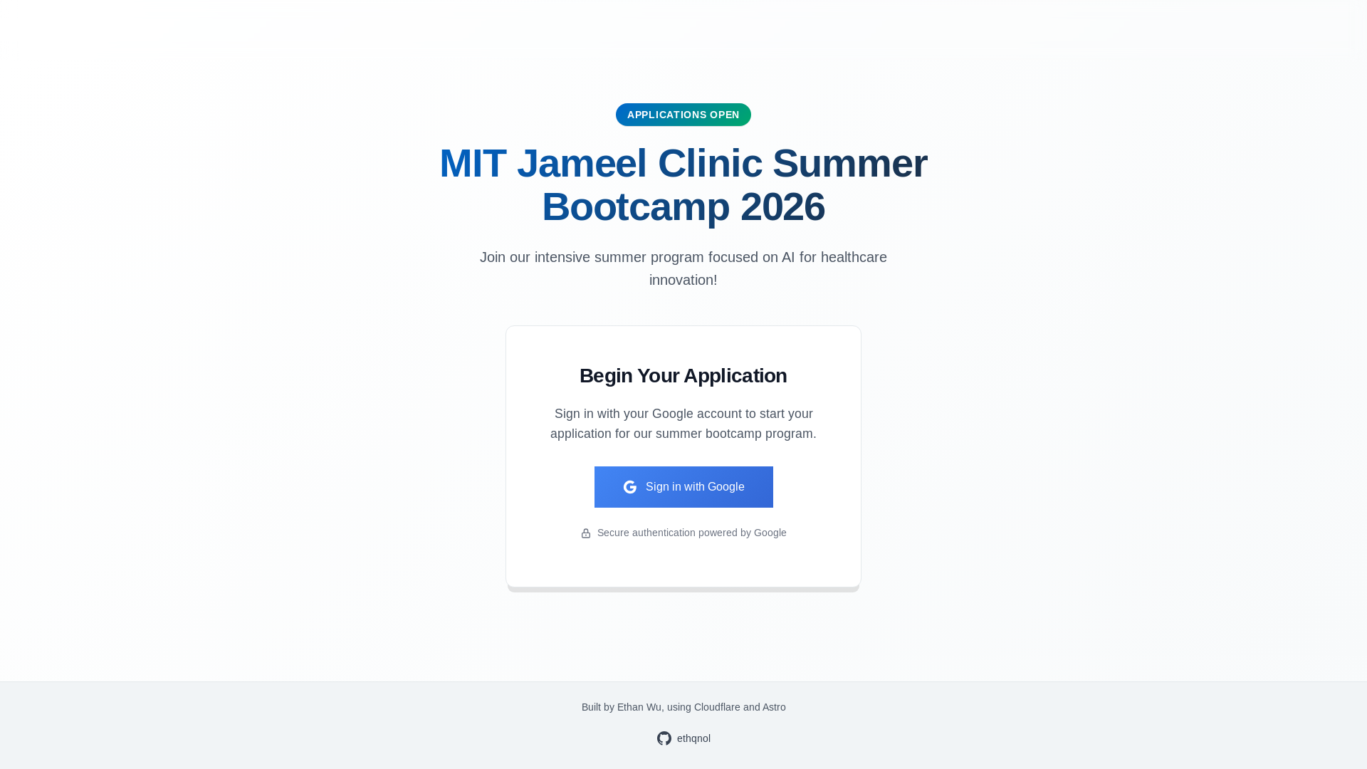 website screenshot of https://jclinic-bootcamp-apply.pages.dev/