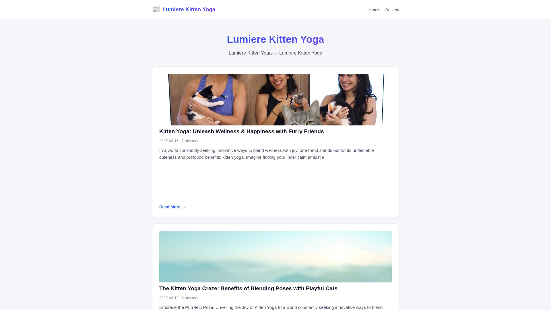 website screenshot of https://lumiere-kitten-yoga.pages.dev/