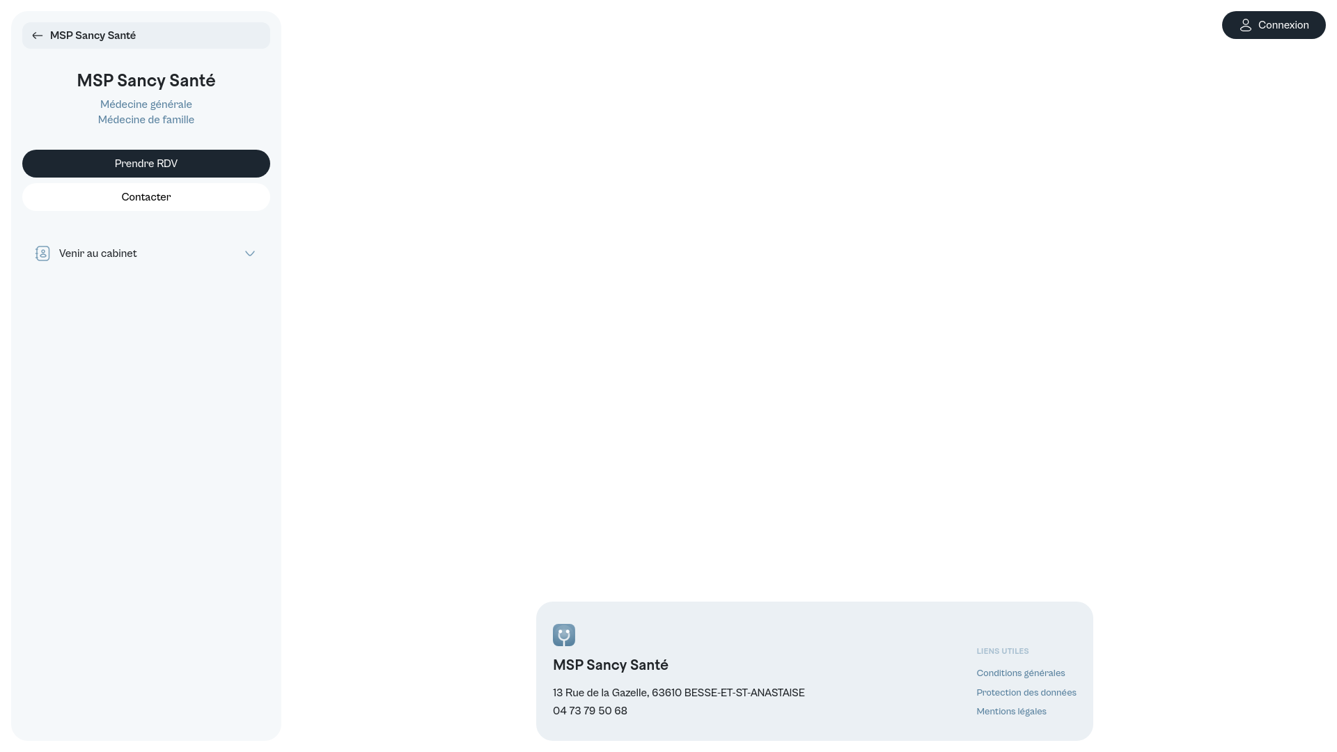 website screenshot of https://mspsancysante.fr/