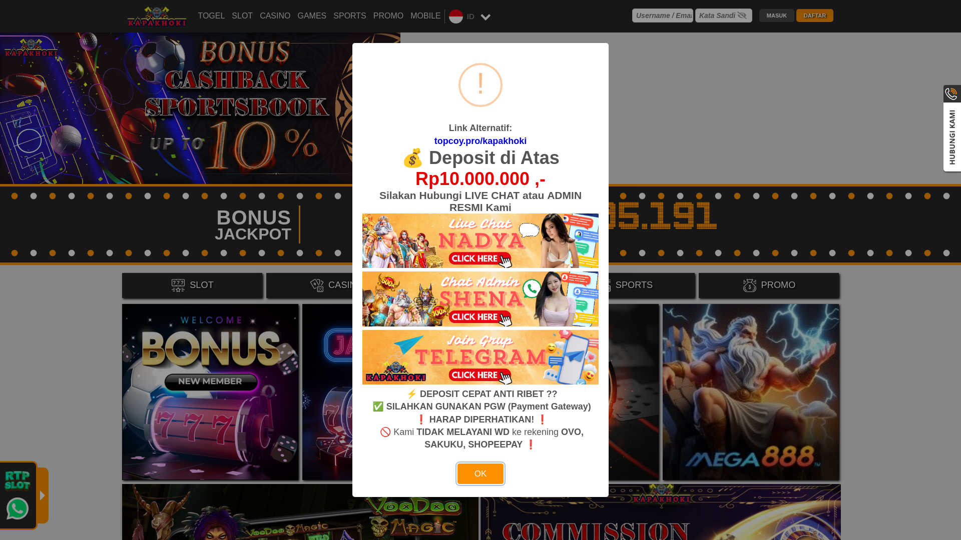 website screenshot of https://kapakhoki.ink/