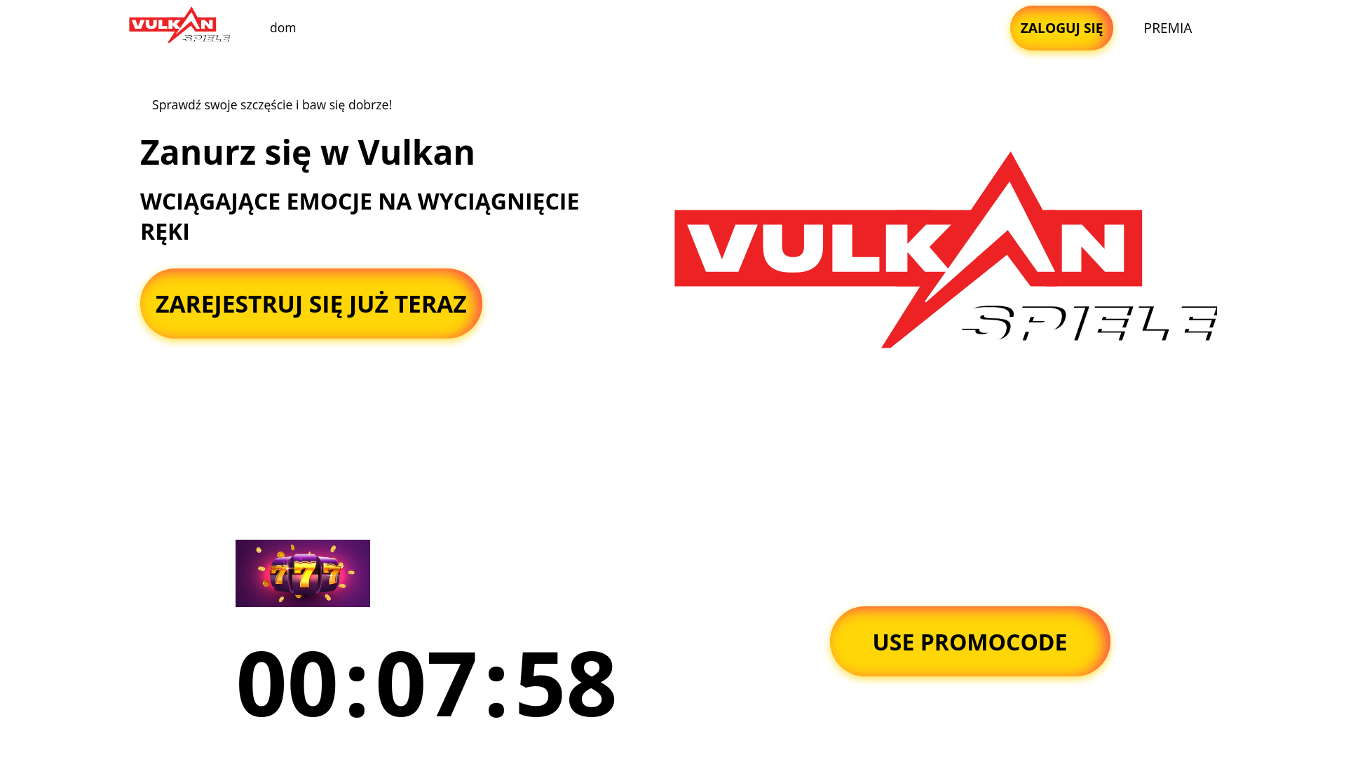 website screenshot of https://vulkan-spiele1.com/