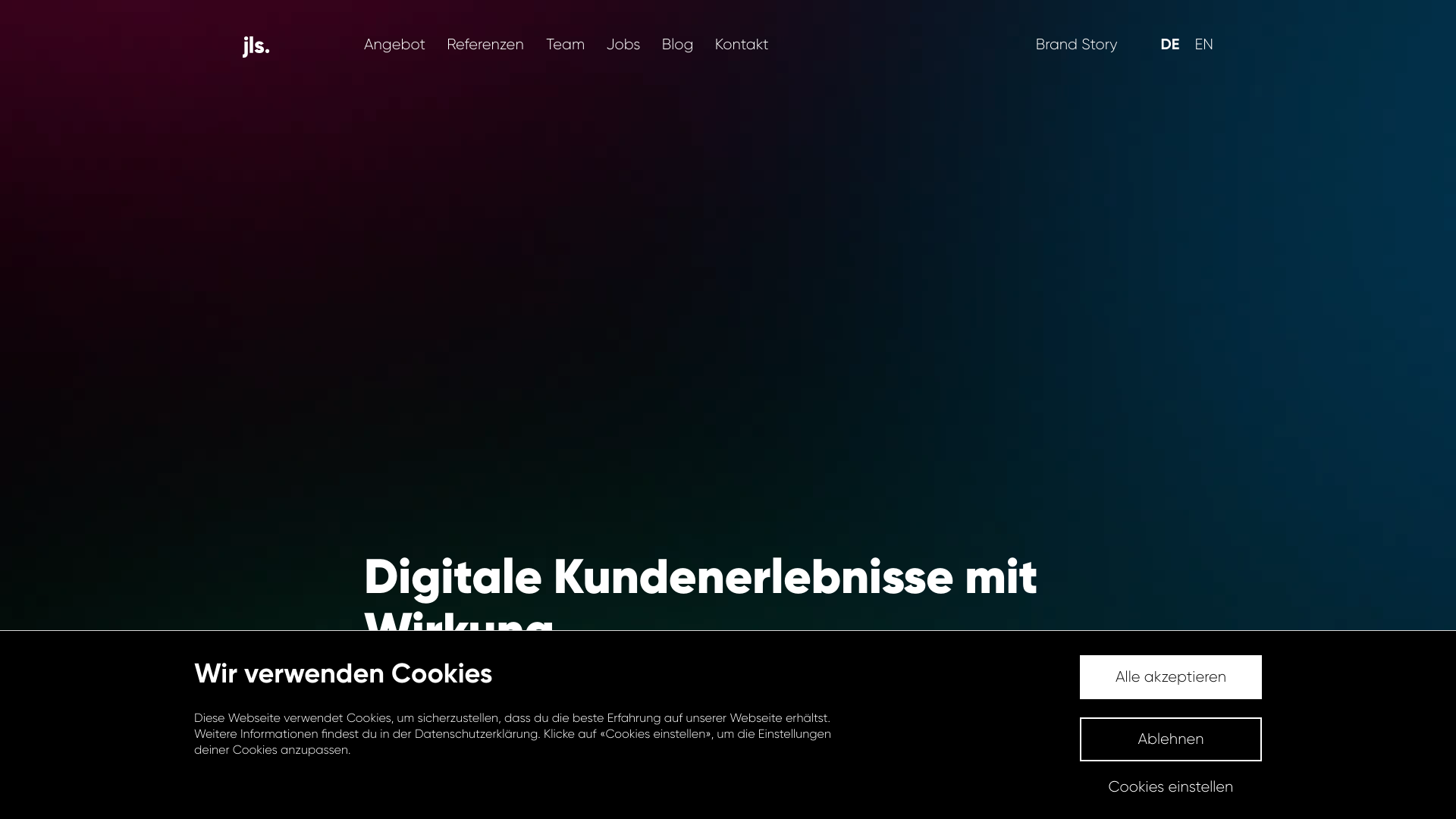 website screenshot of https://www.jls.ch/?v=308