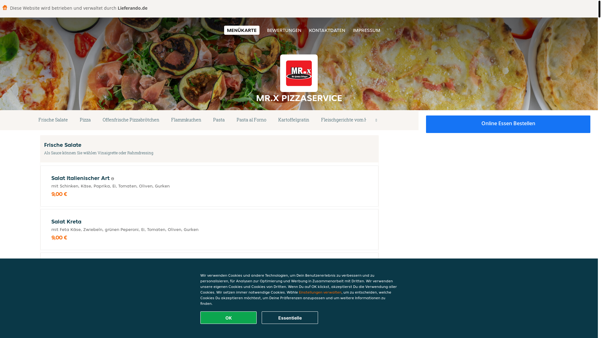 website screenshot of https://mrxpizzaservice-eppelborn.de/