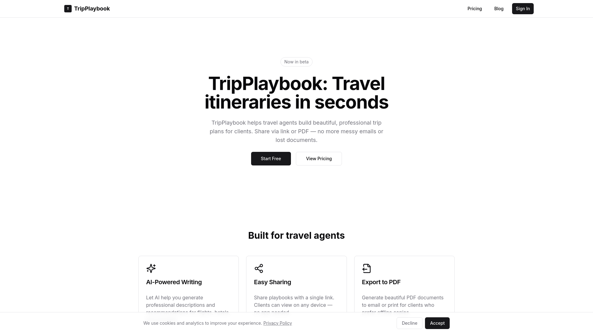 website screenshot of https://tripplaybook.xyz/