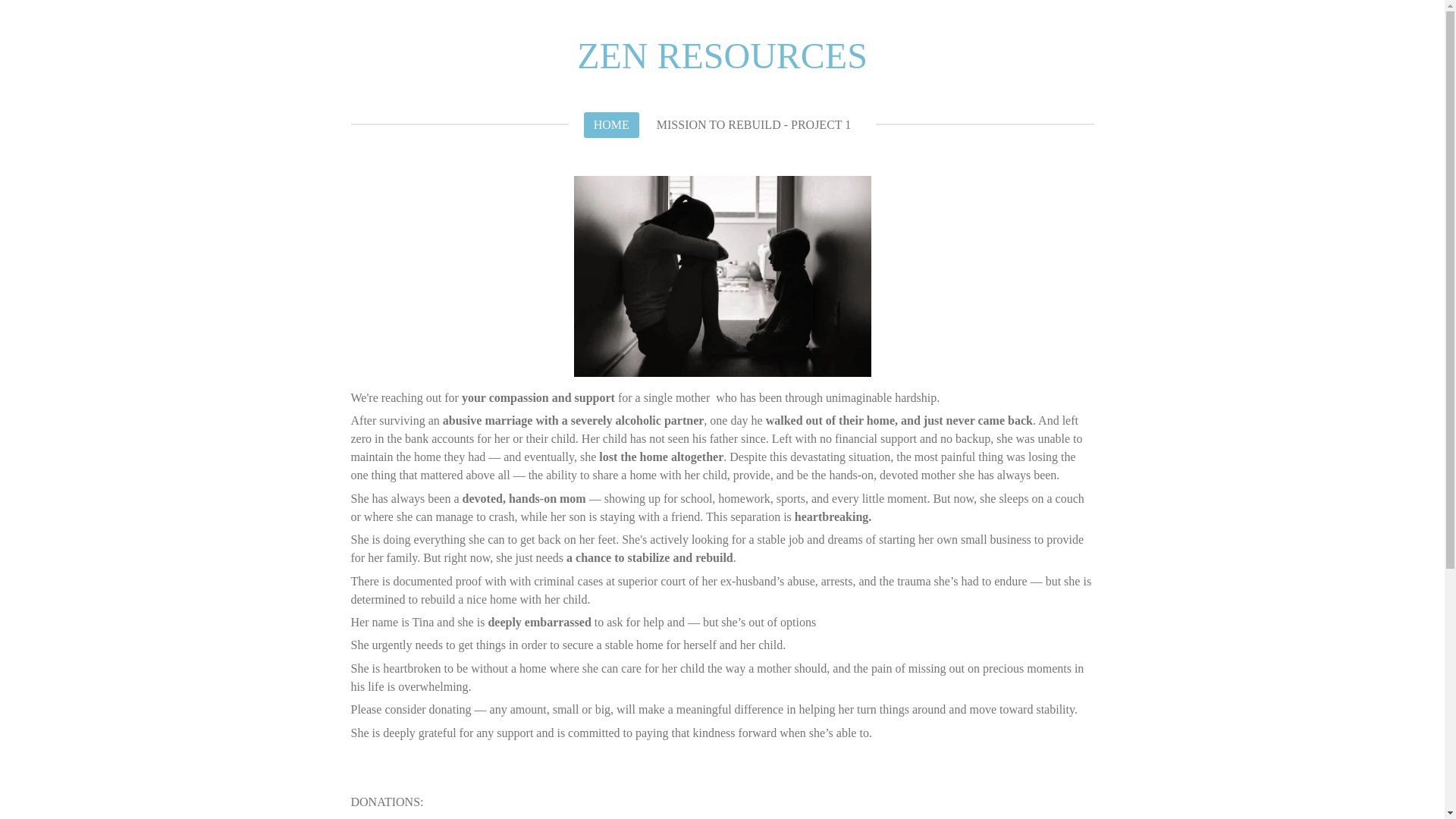 website screenshot of https://zenresources1.com/