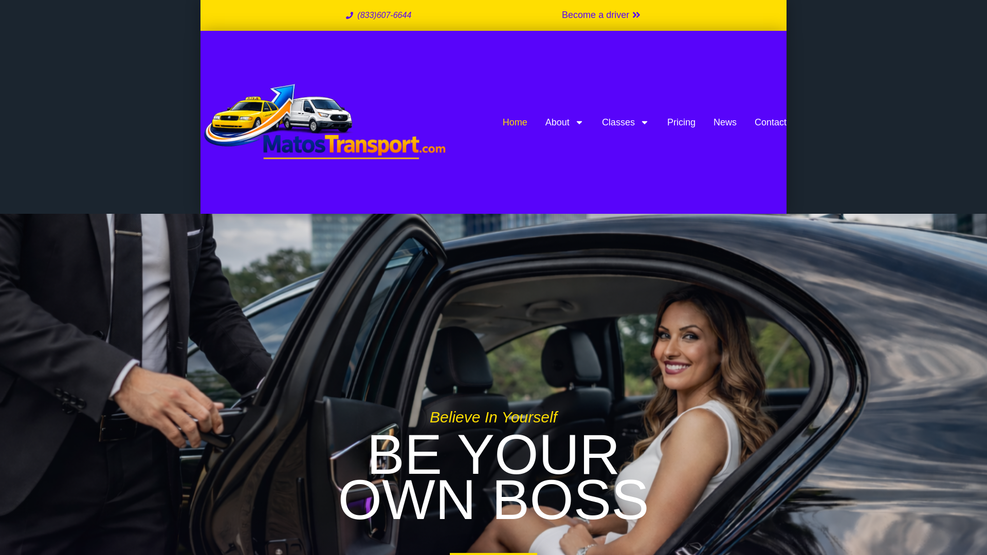 website screenshot of https://matostransport.com