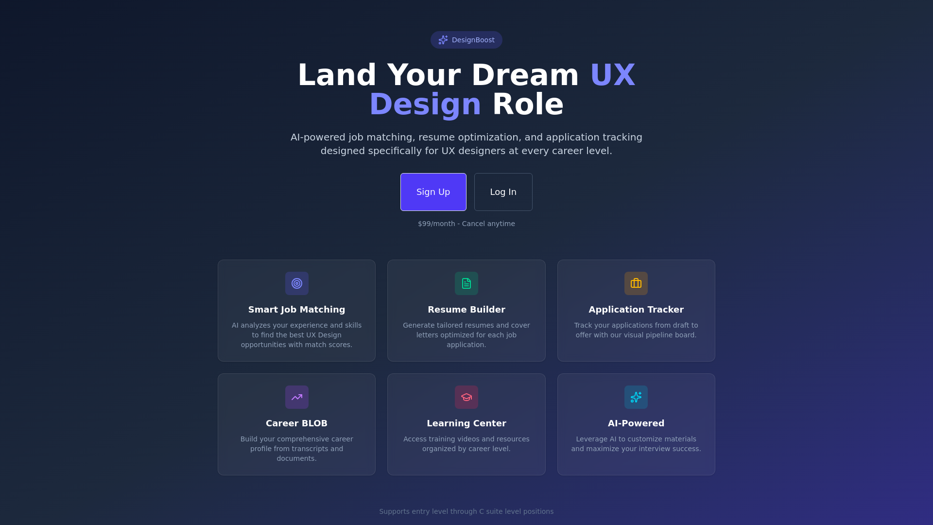 website screenshot of https://designboost.app/