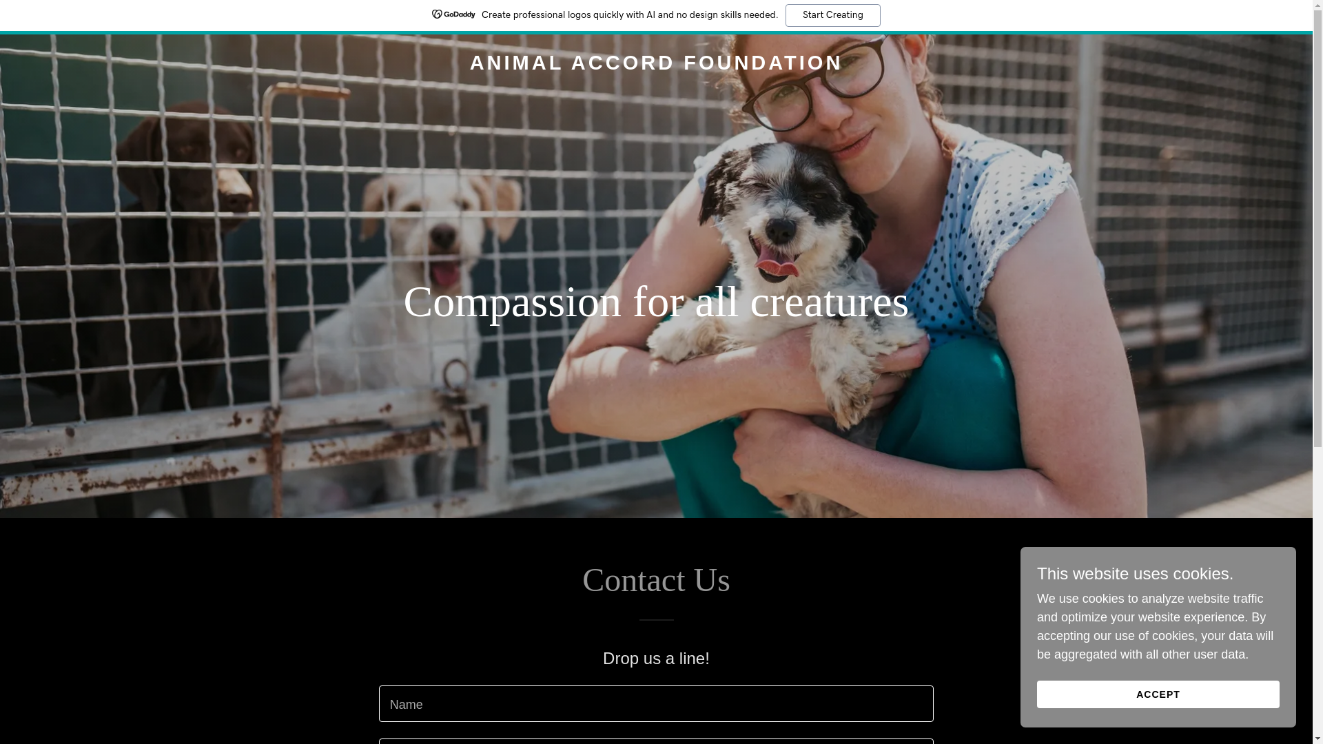 website screenshot of https://animalaccord.org/