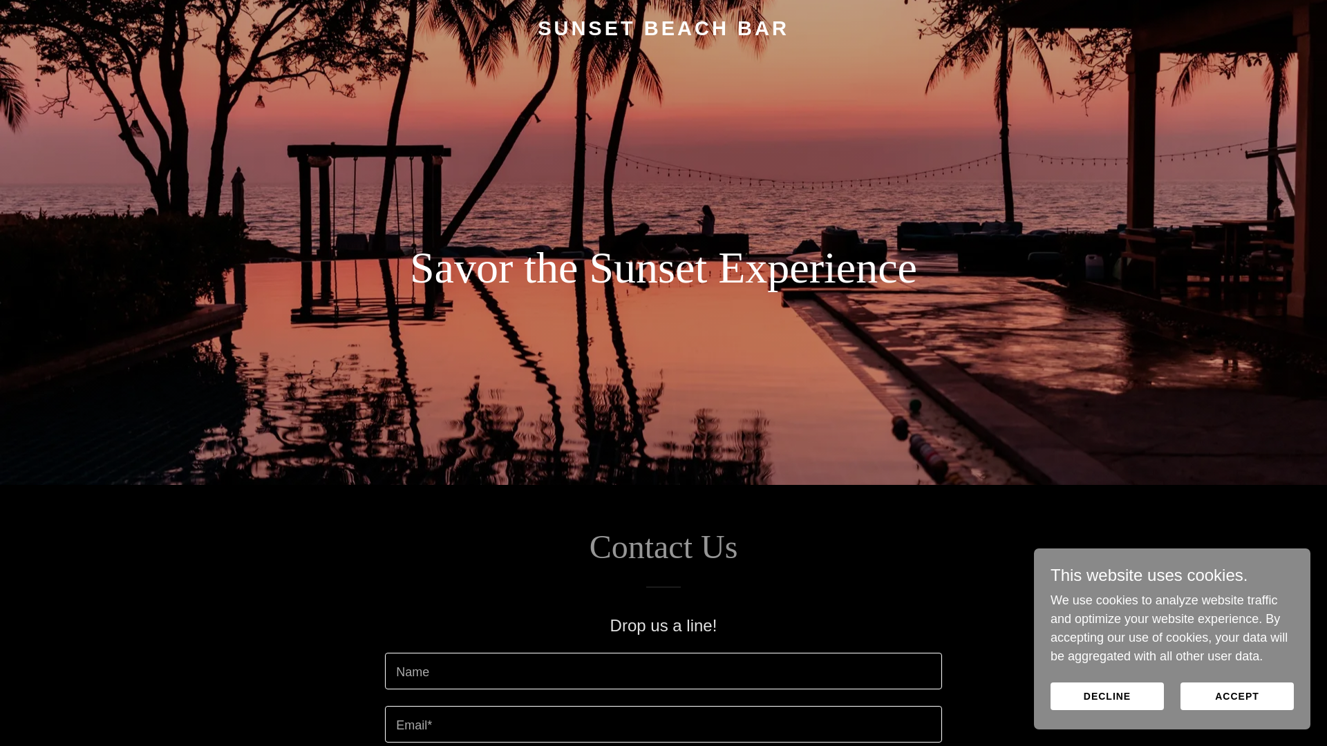 website screenshot of https://sunset-thassos.com/