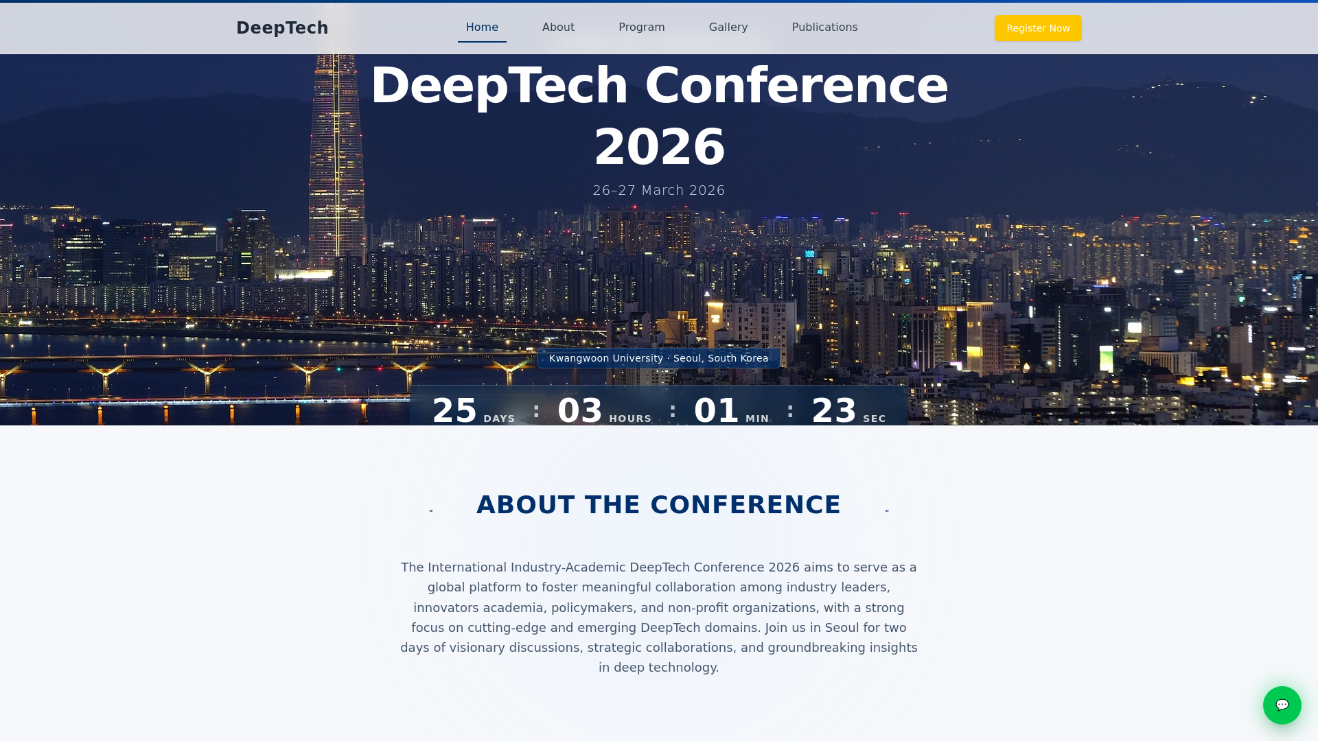 website screenshot of https://deeptechseoul.com/