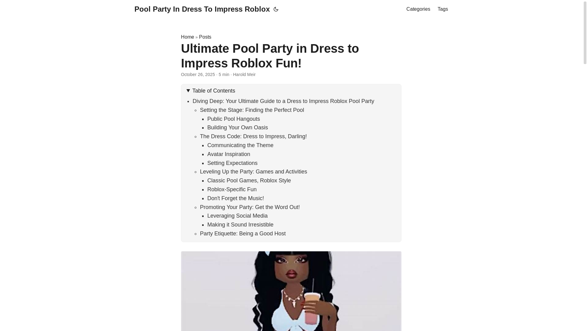 website screenshot of https://pool-party-in-dress-to-impress-roblox.pages.dev/