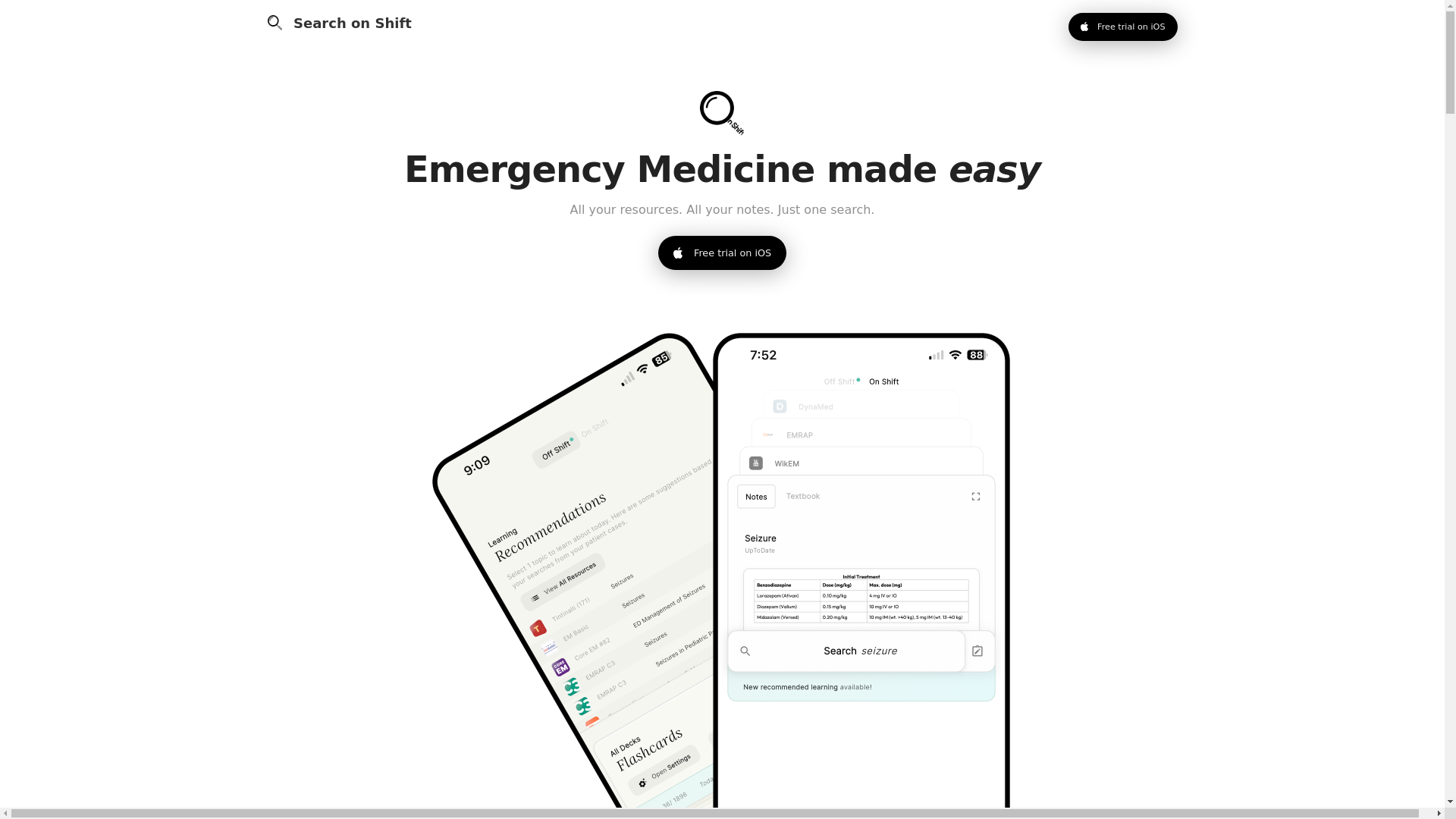 website screenshot of https://searchonshift-website.pages.dev/