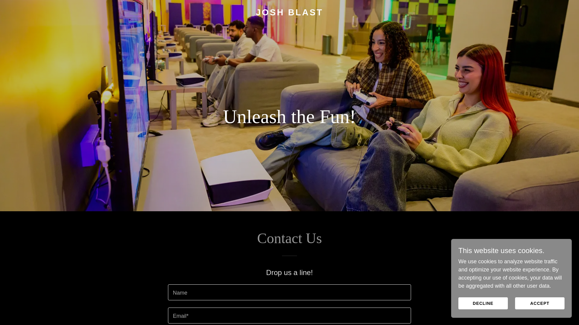 website screenshot of https://joshblast.com