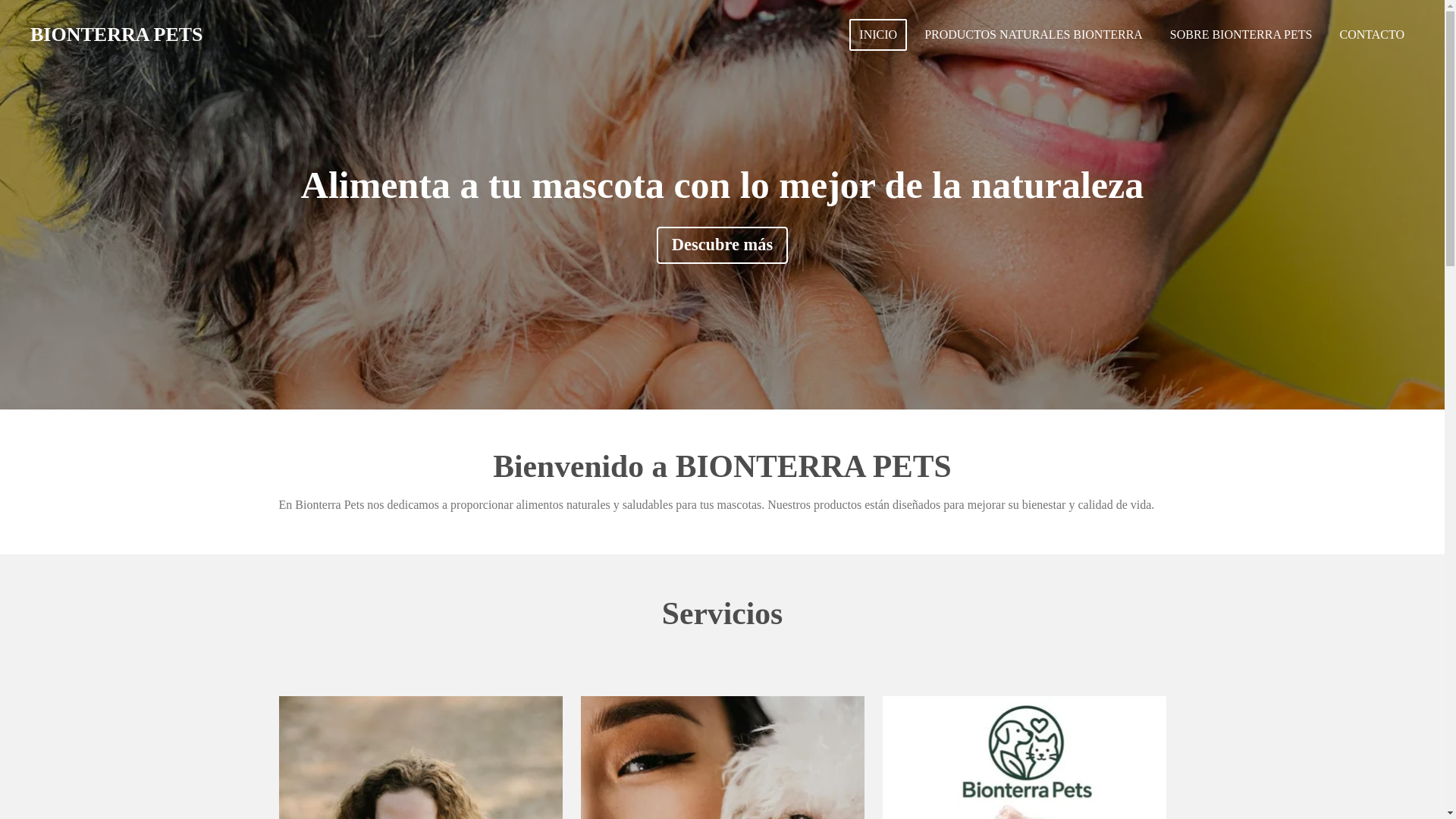 website screenshot of https://bionterrapets.com/