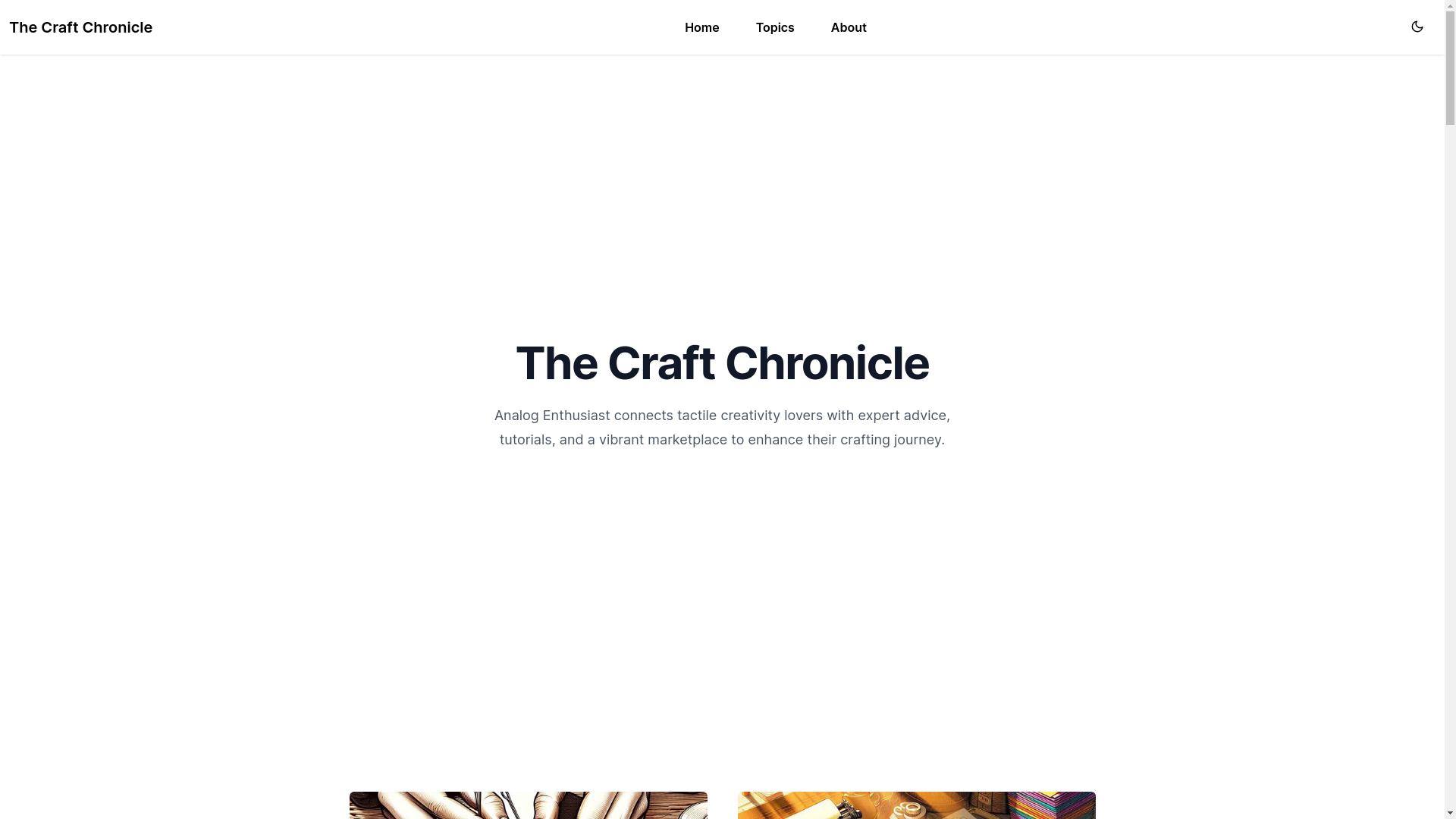 website screenshot of https://thecraftchronicle-com.pages.dev/