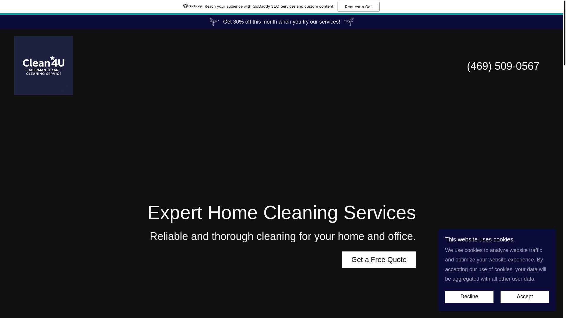 website screenshot of https://clean4utexas.com/