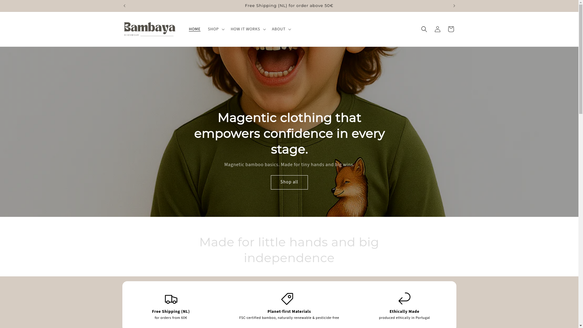 website screenshot of https://bambaya.de/