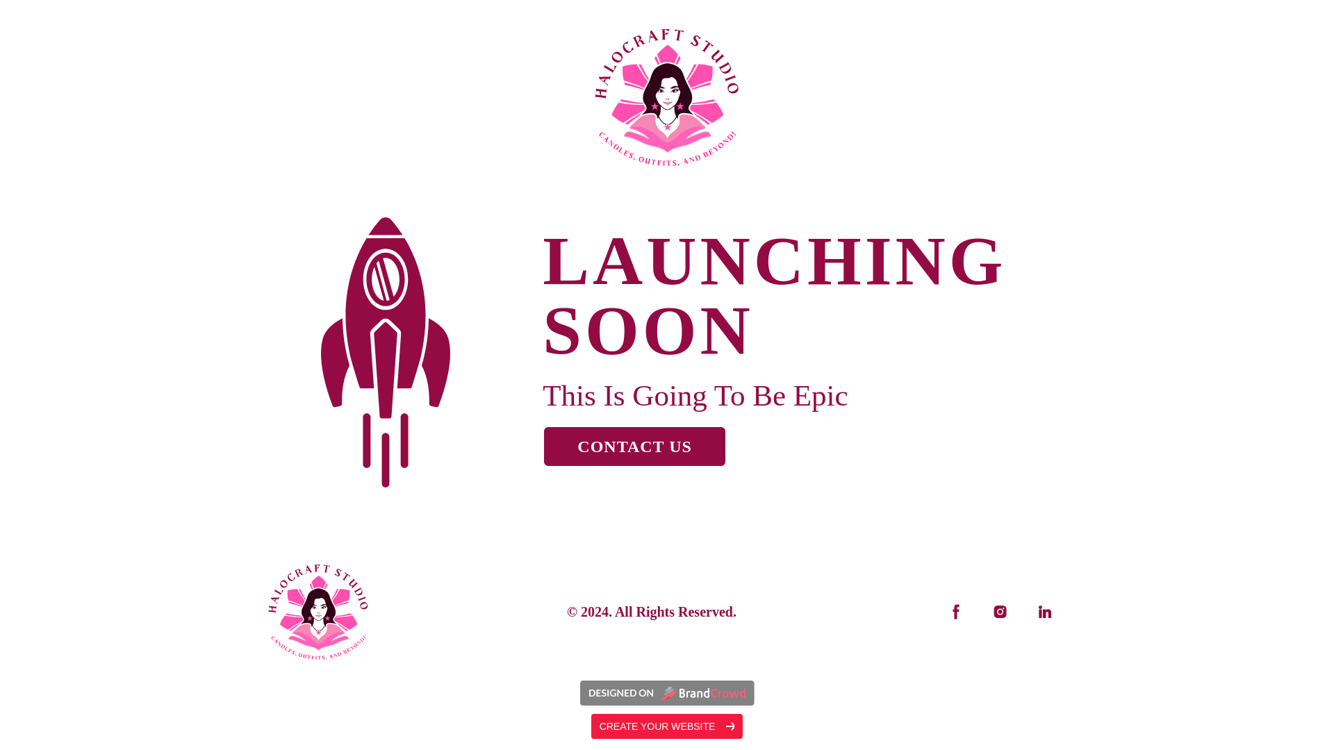 website screenshot of https://halocraft-studio.com/