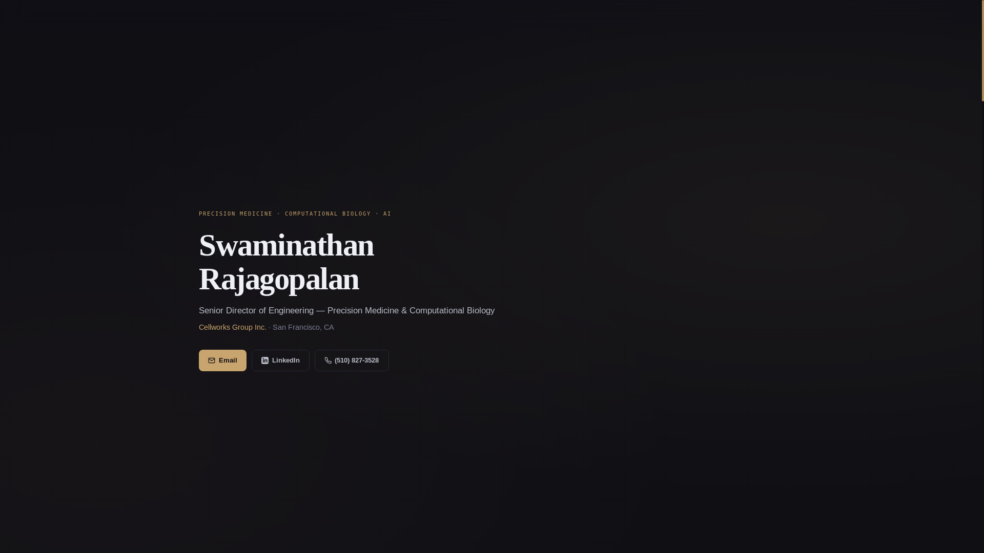 website screenshot of https://swamirajagopalan.com/