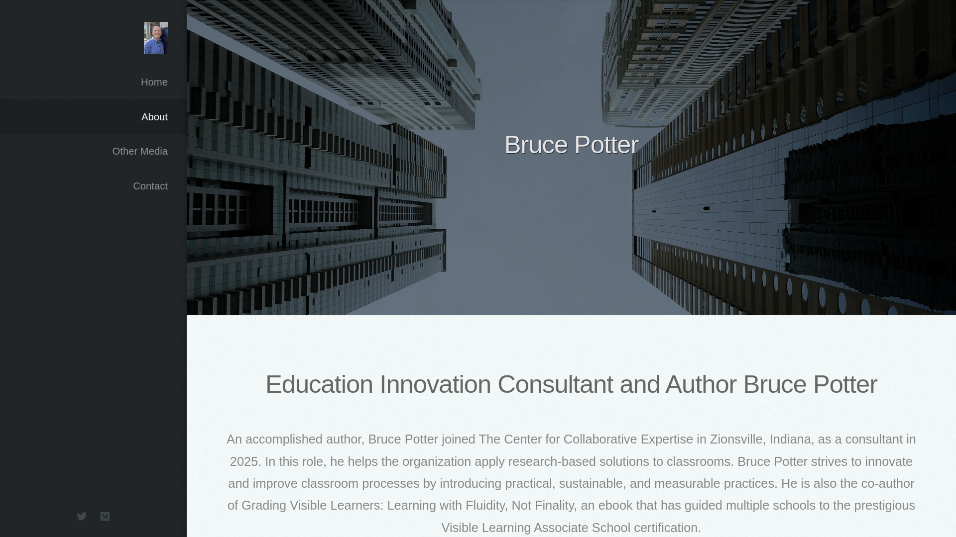 website screenshot of https://aboutbrucepotter.net/