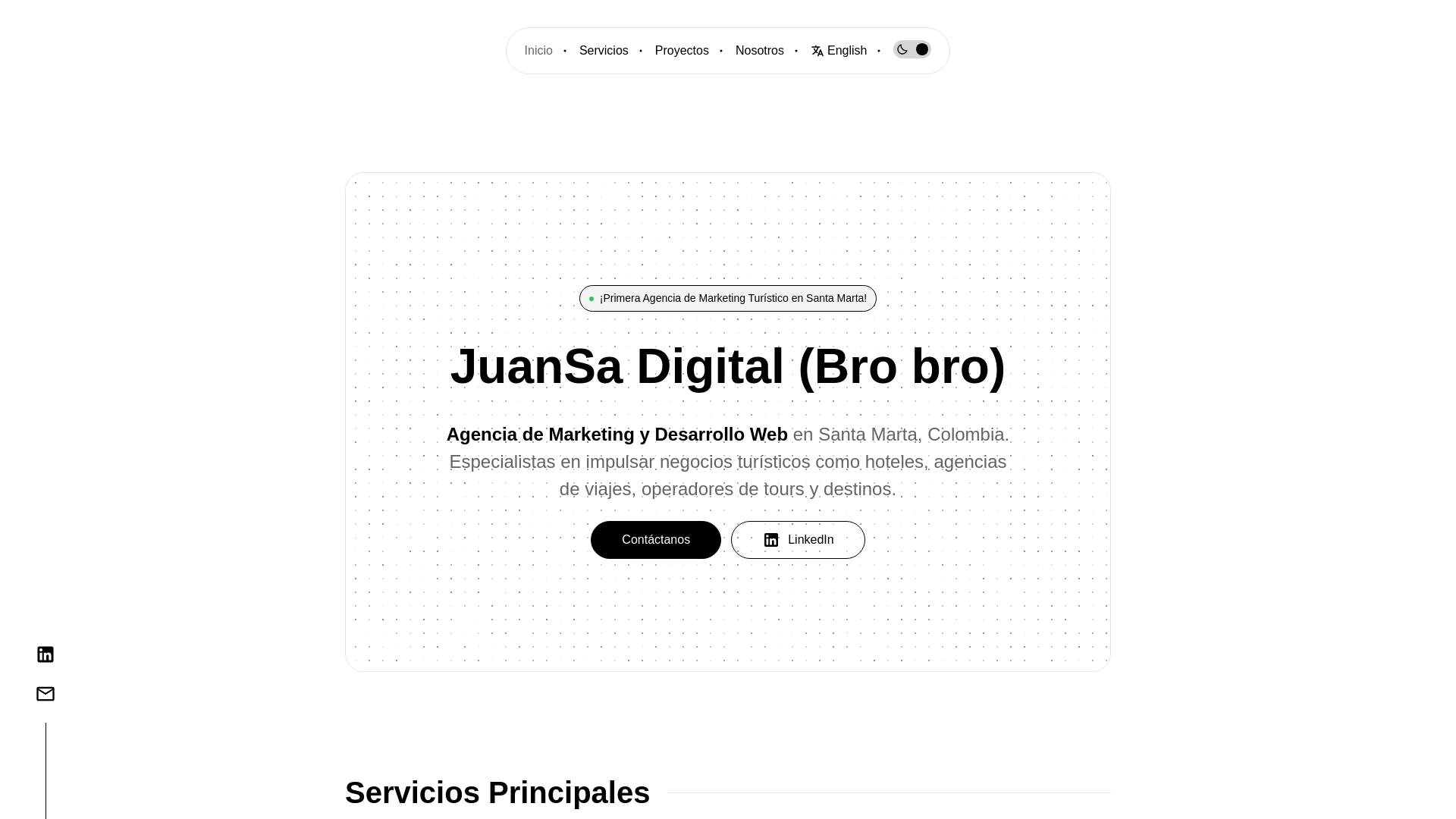 website screenshot of https://juansadigital-astro.pages.dev/