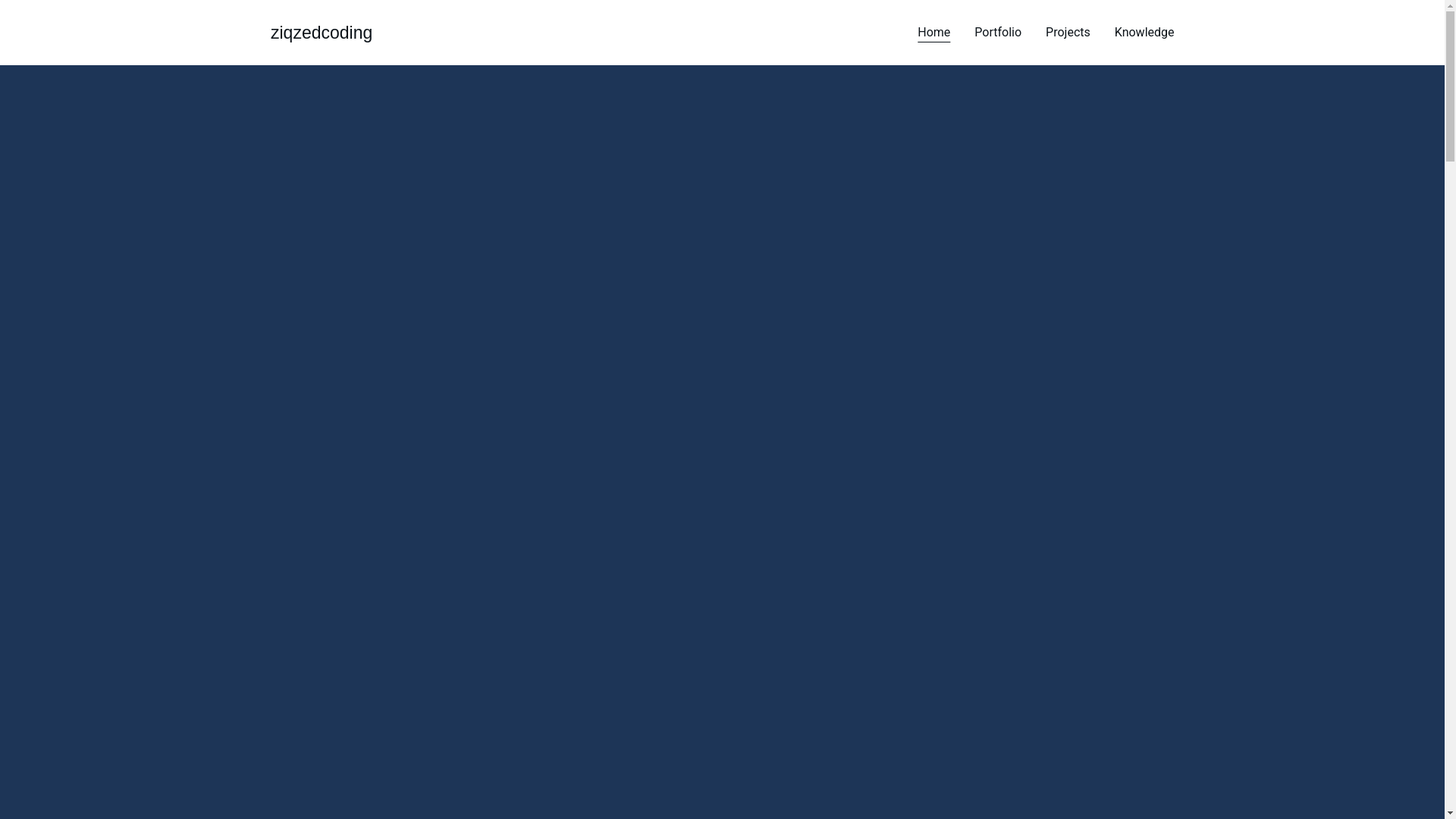 website screenshot of https://ziqzedcoding.com/