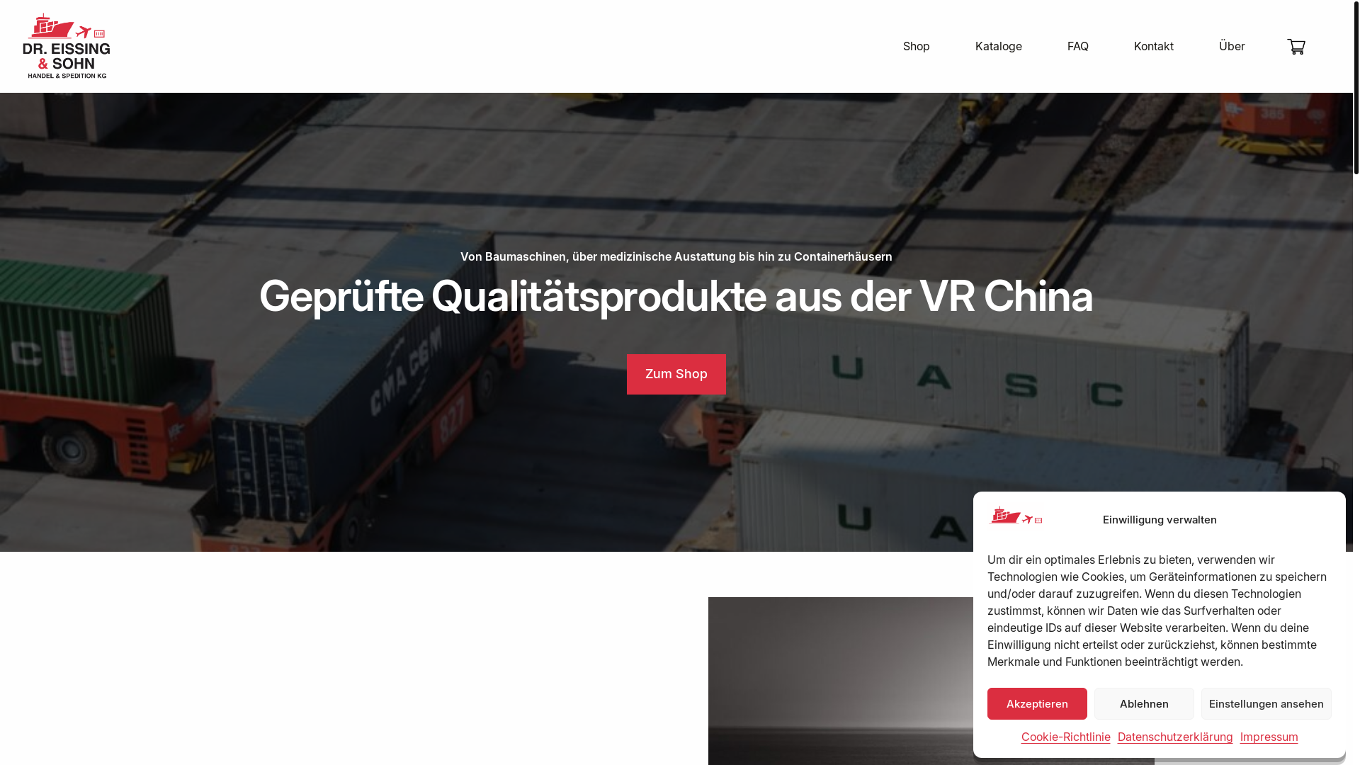 website screenshot of https://eissing-sohn.com/