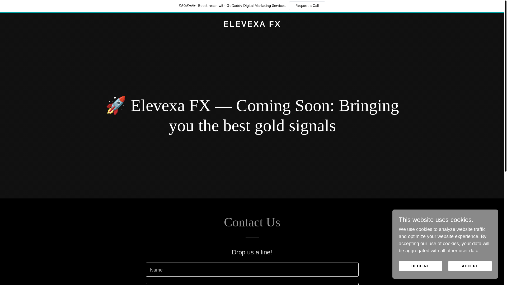 website screenshot of https://elevexafx.com/