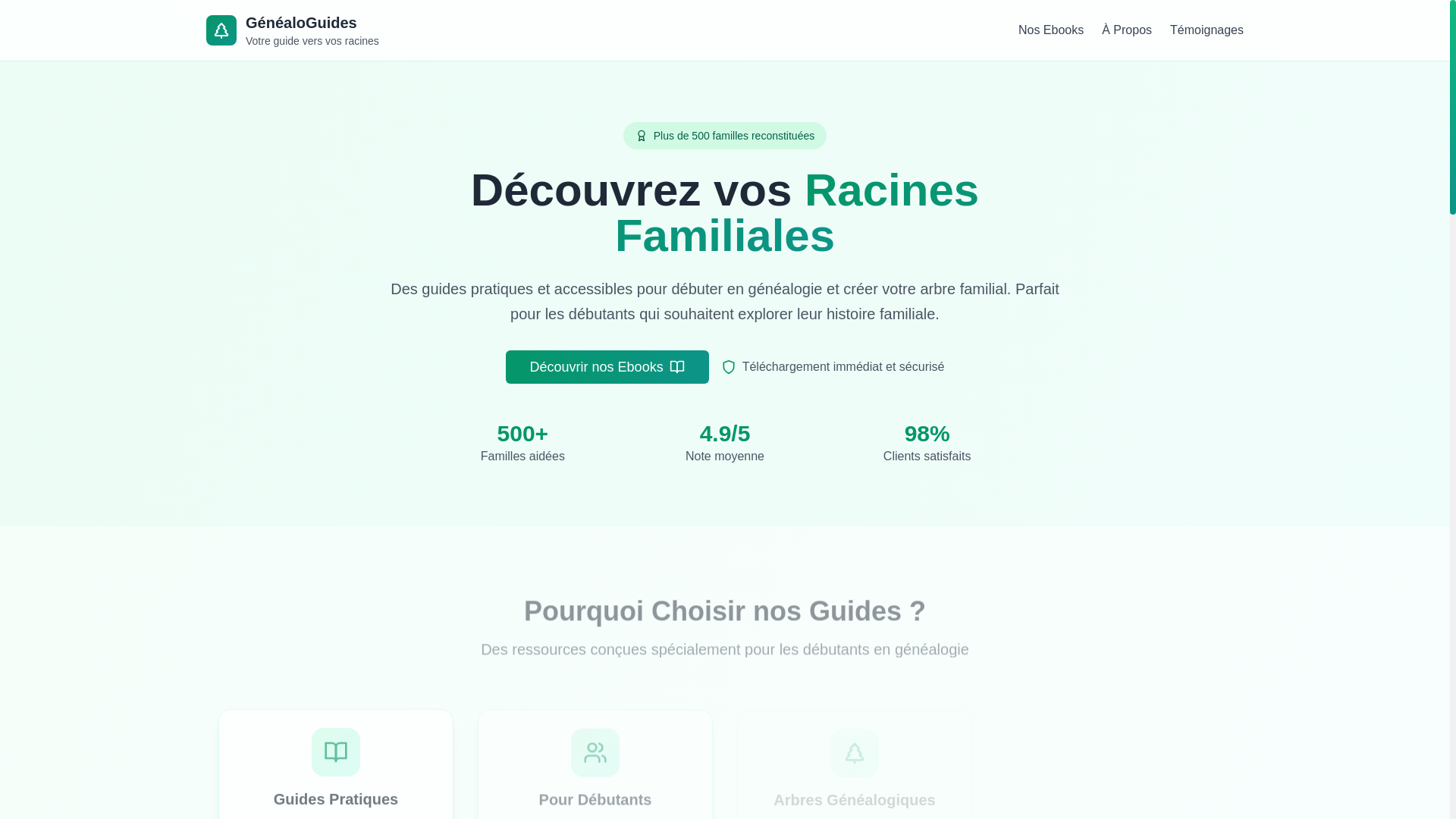 website screenshot of https://h-inapercu-geneabook.com/
