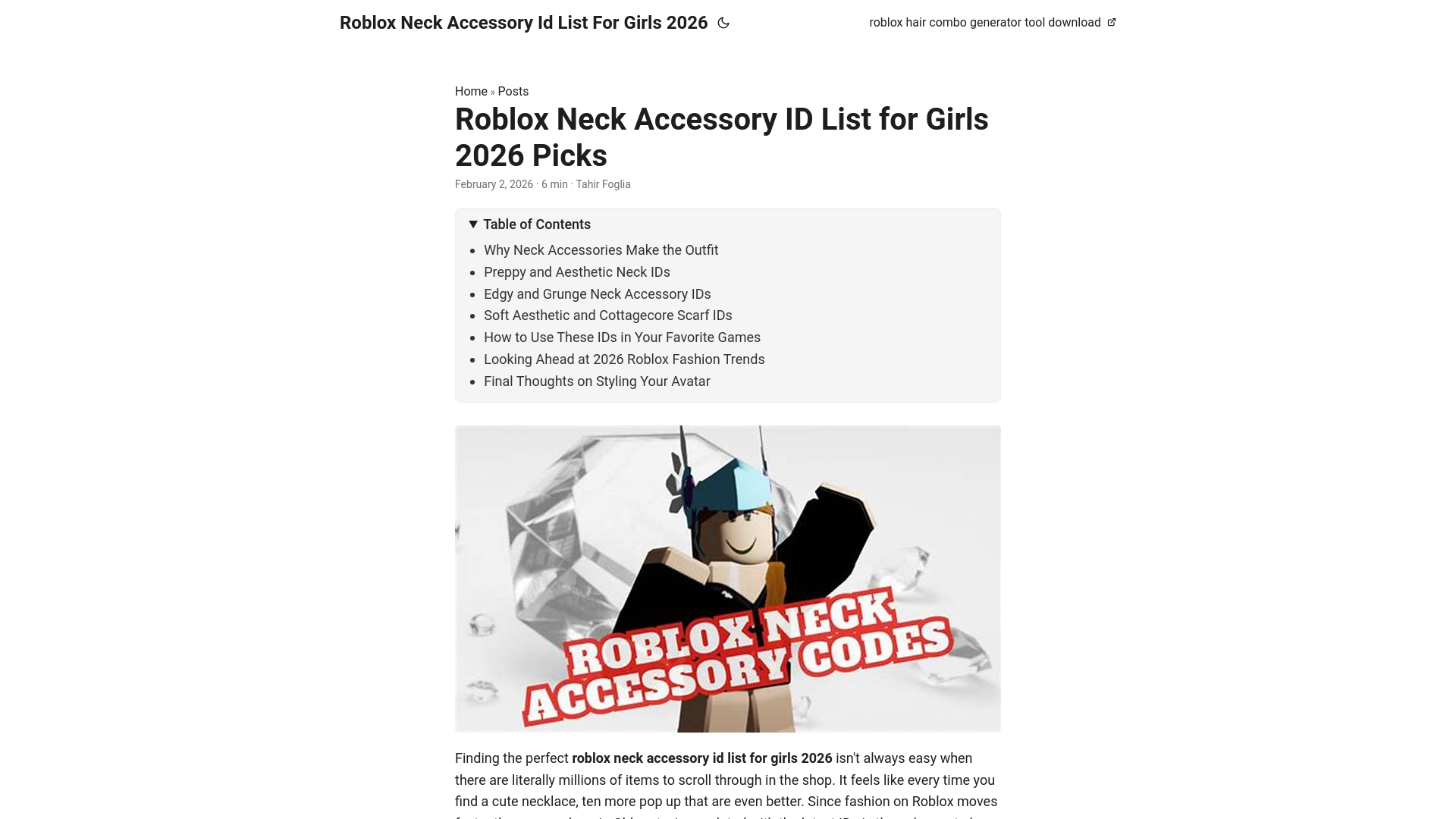 website screenshot of https://roblox-neck-accessory-id-list-for-girls-2026.pages.dev/