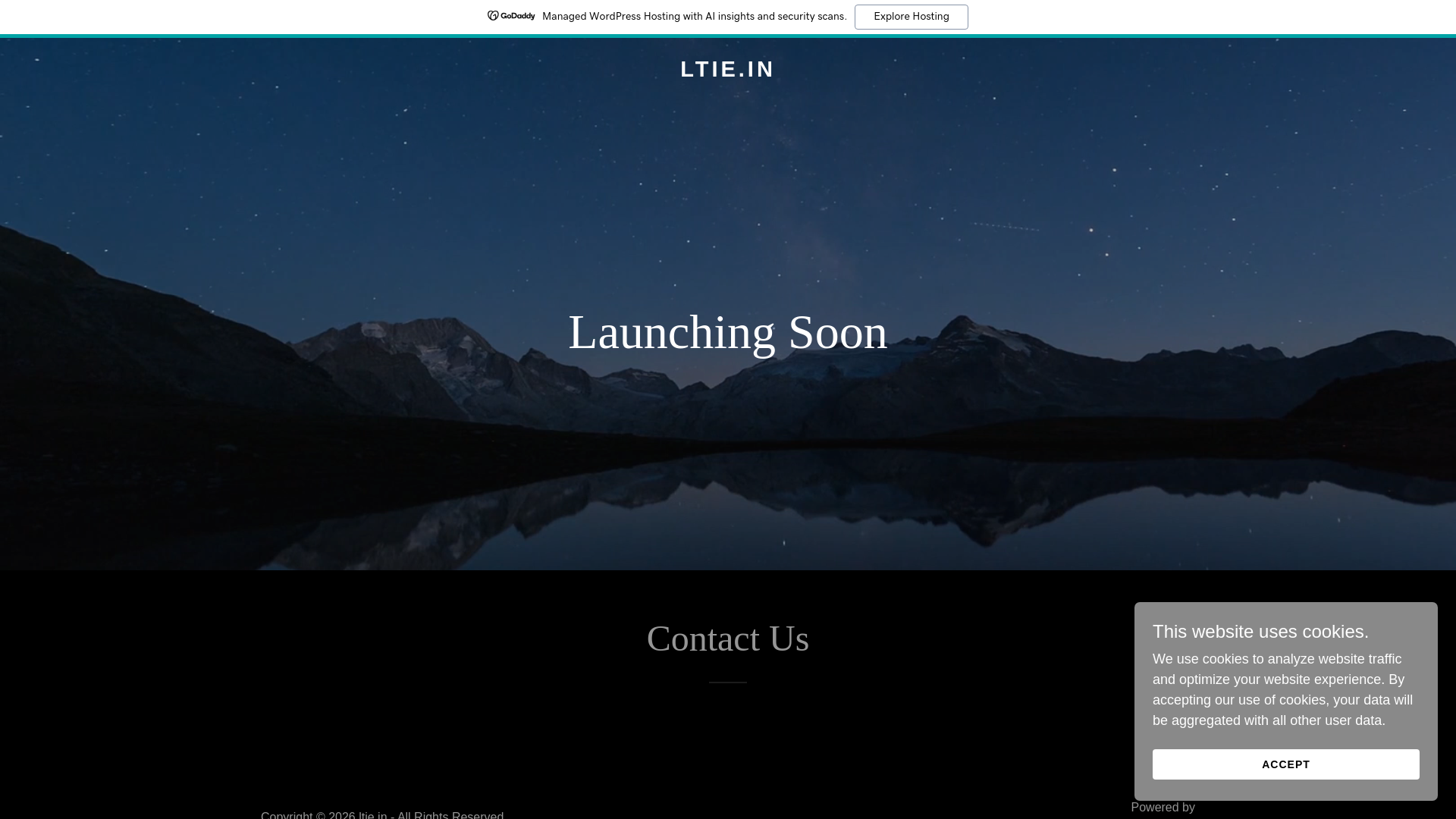 website screenshot of https://ltie.in/