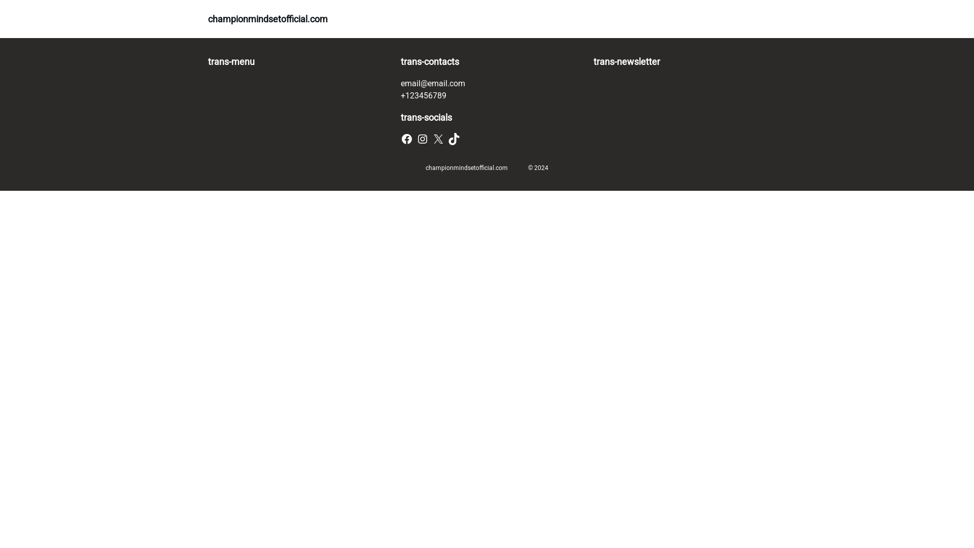 website screenshot of https://championmindsetofficial.com/