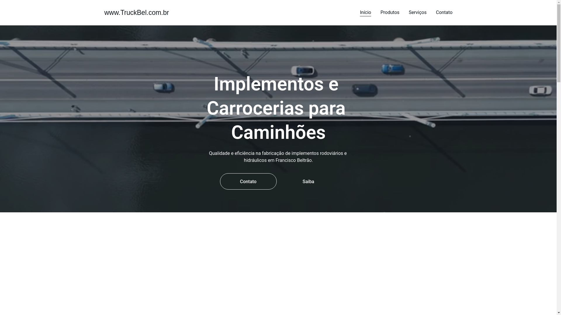 website screenshot of https://truckbel.com.br/