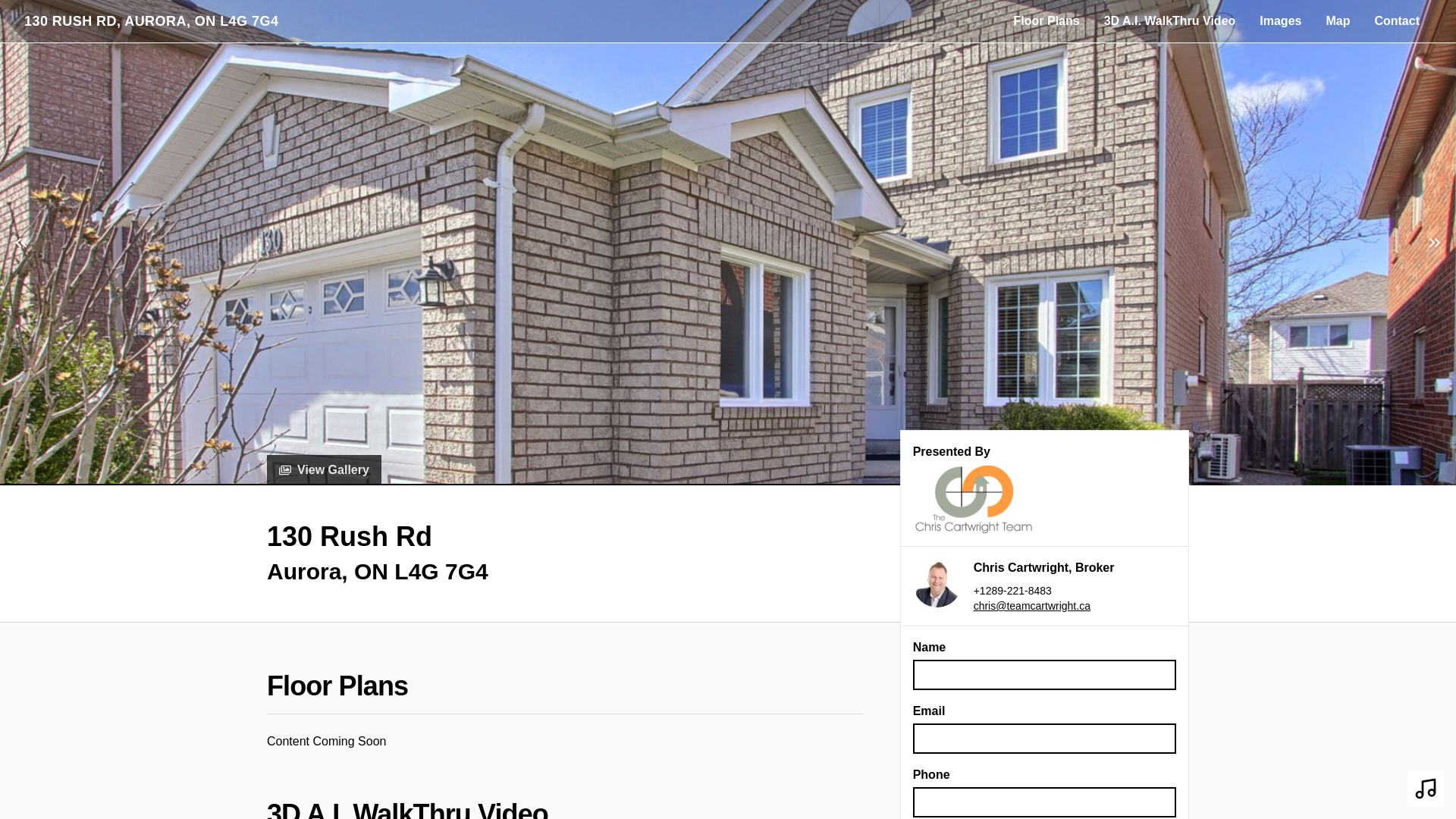 website screenshot of https://130rushroad.com/