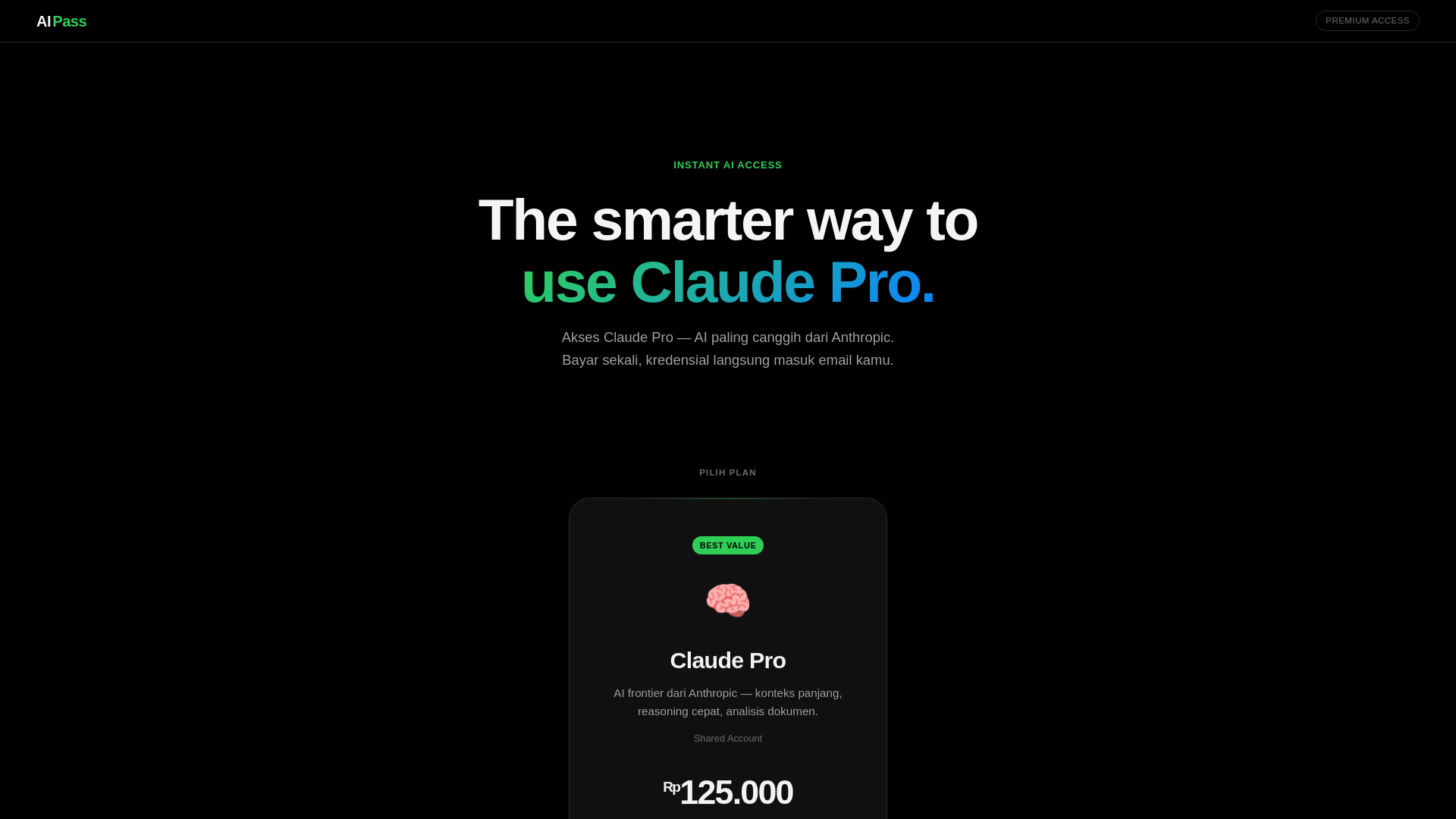 website screenshot of https://tokoaipass.com/