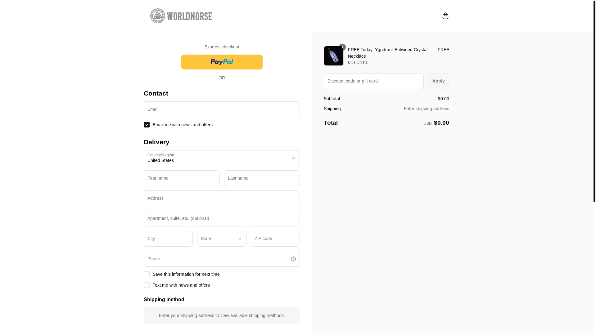 website screenshot of https://worldnorse.com/checkouts/cn/hWN1Zhf0ZZrwSIxChHO58Dzu