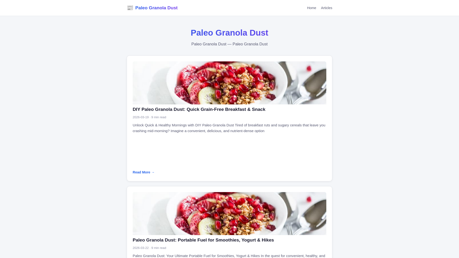 website screenshot of https://paleo-granola-dust.pages.dev/