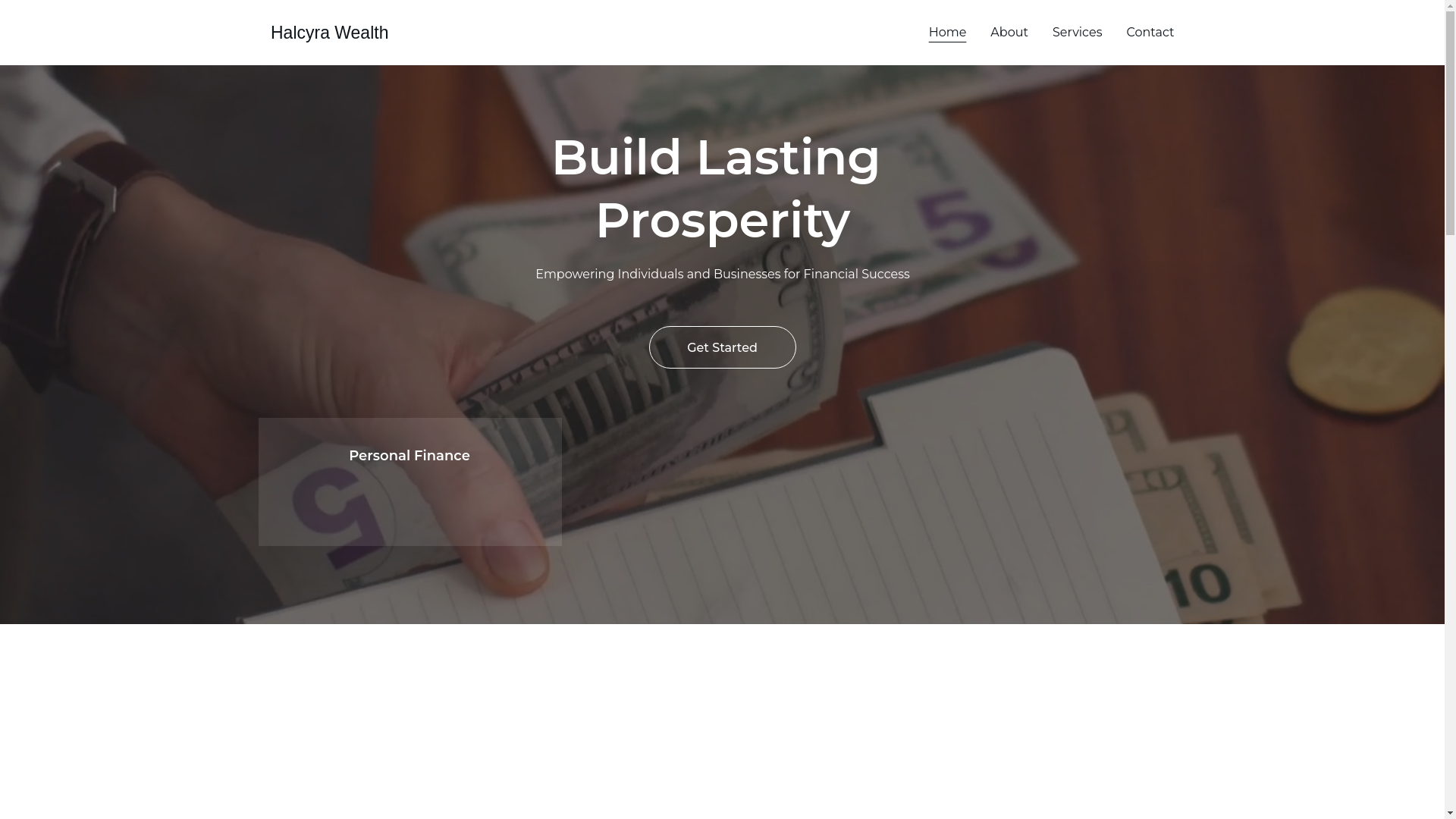 website screenshot of https://halcyrawealth.online/