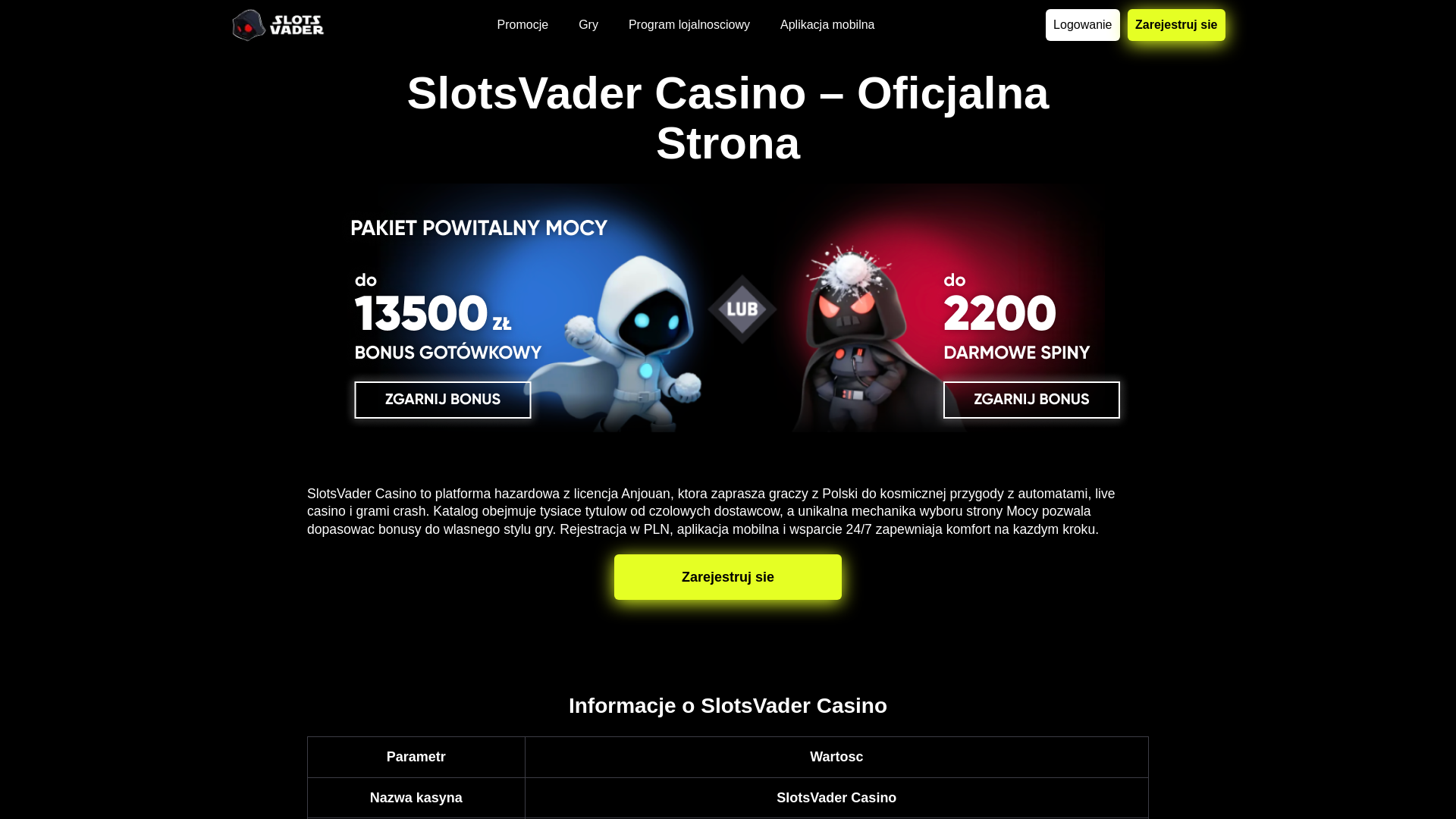 website screenshot of https://slotsvader-com-pl-49396.pages.dev/