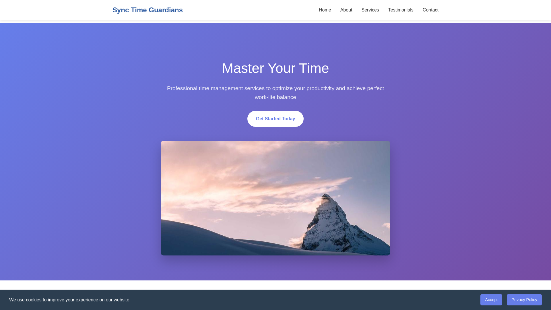 website screenshot of https://synctimeguardians.digital/