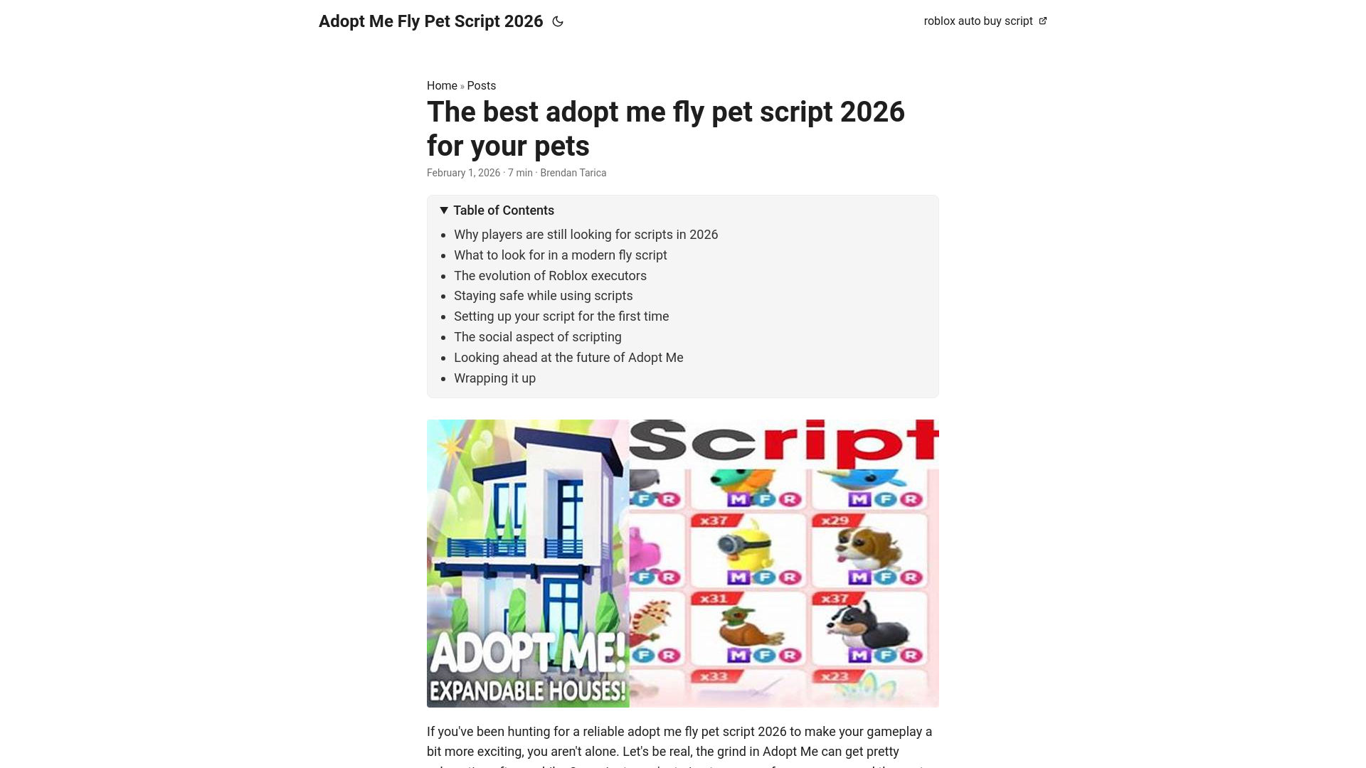 website screenshot of https://adopt-me-fly-pet-script-2026.pages.dev/