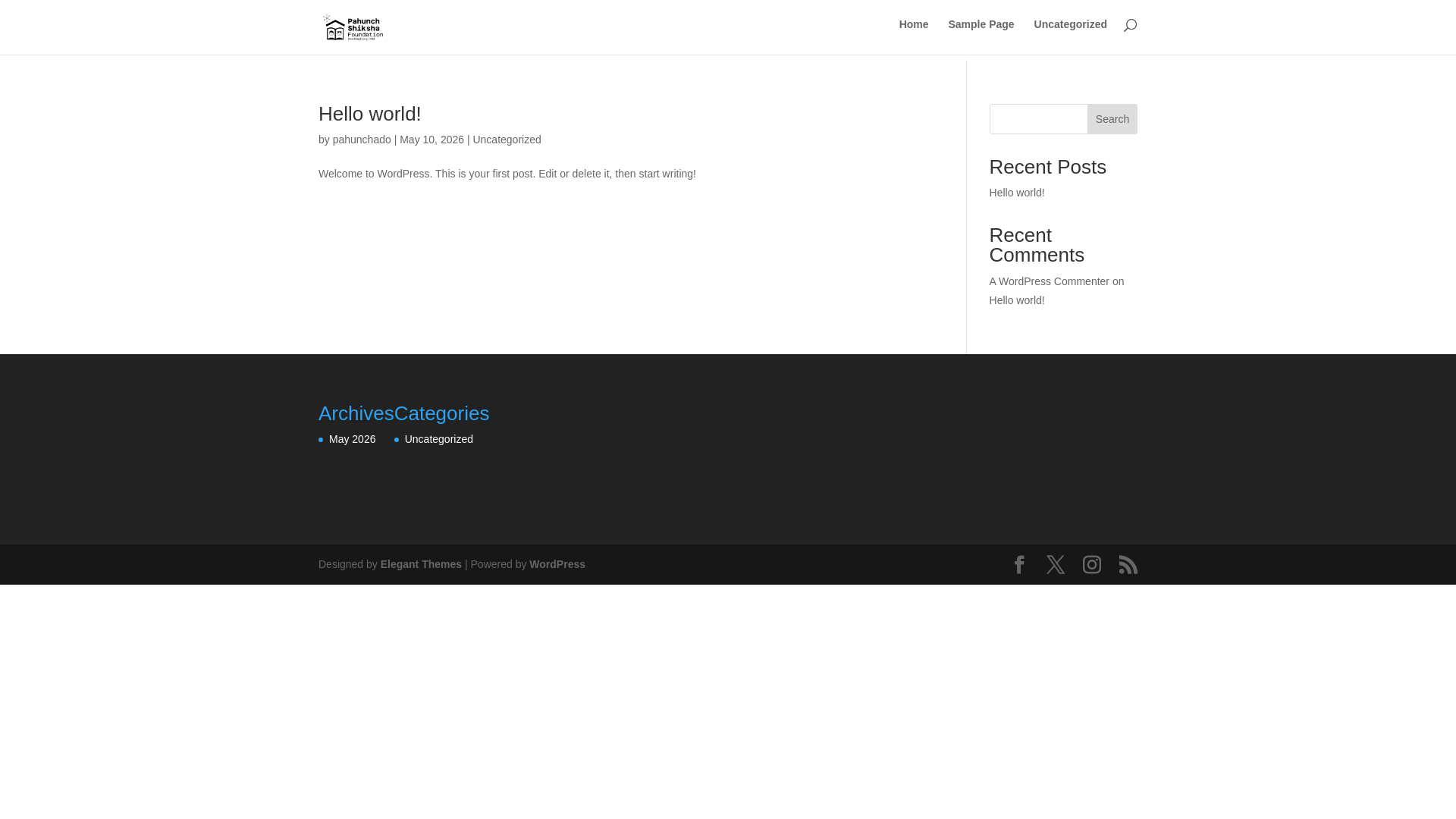 website screenshot of https://pahunchshikshafoundation.org/