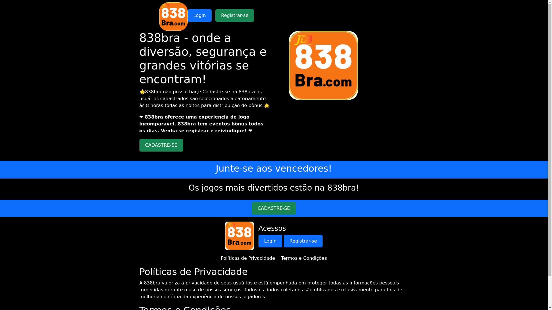 website screenshot of https://838brawin.com/